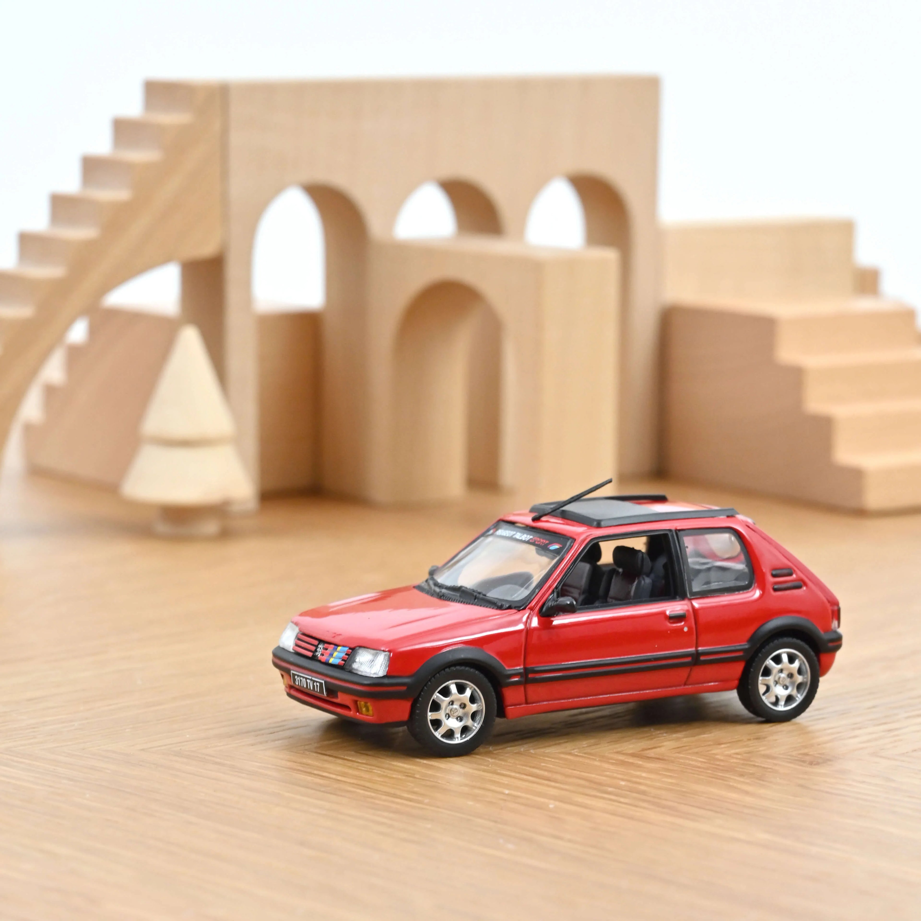 Peugeot 205 GTI 1.9 1991 Vallelunga Red with PTS deco 1:43