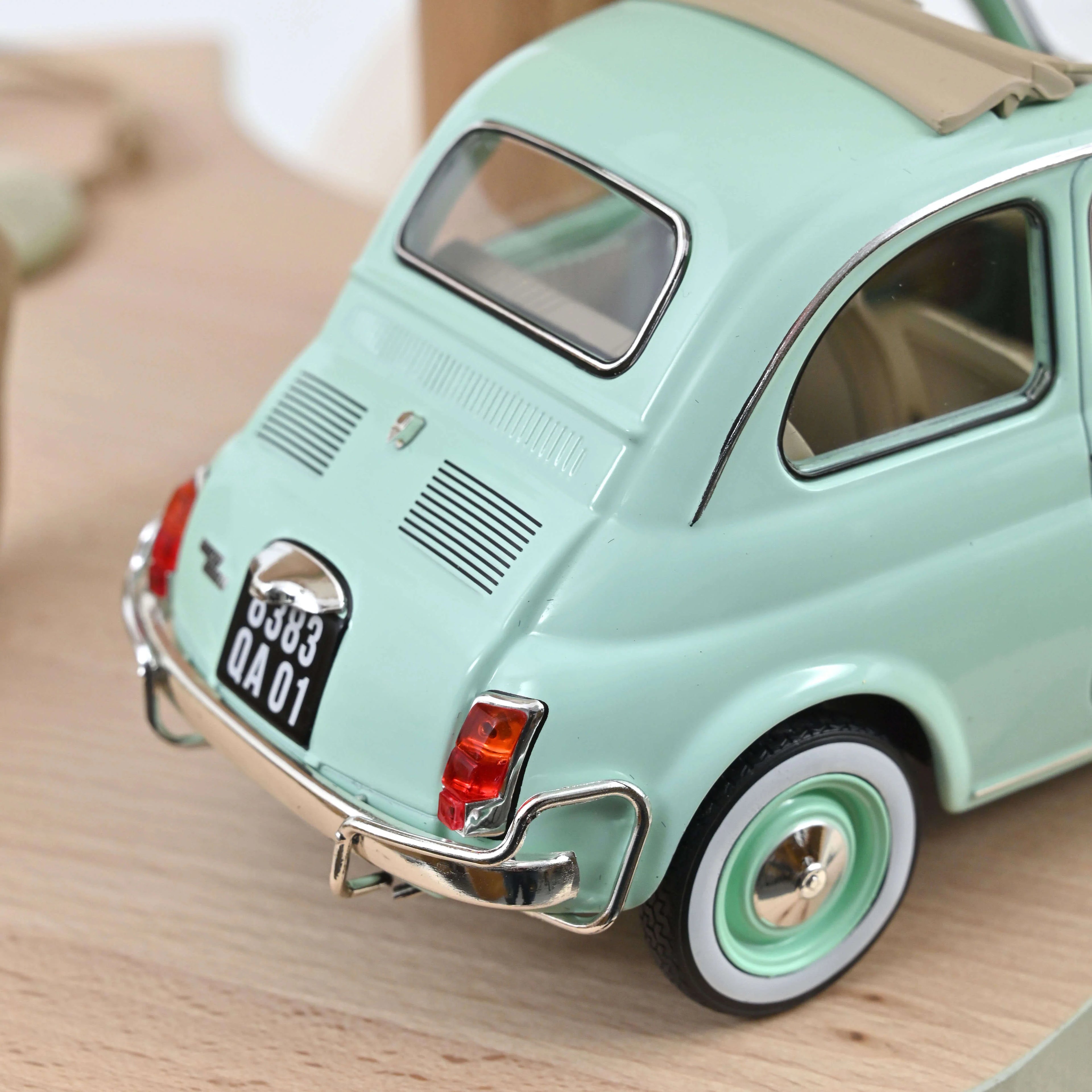 Fiat 500 L 1968 Pastel Blue birth gift 1/18
