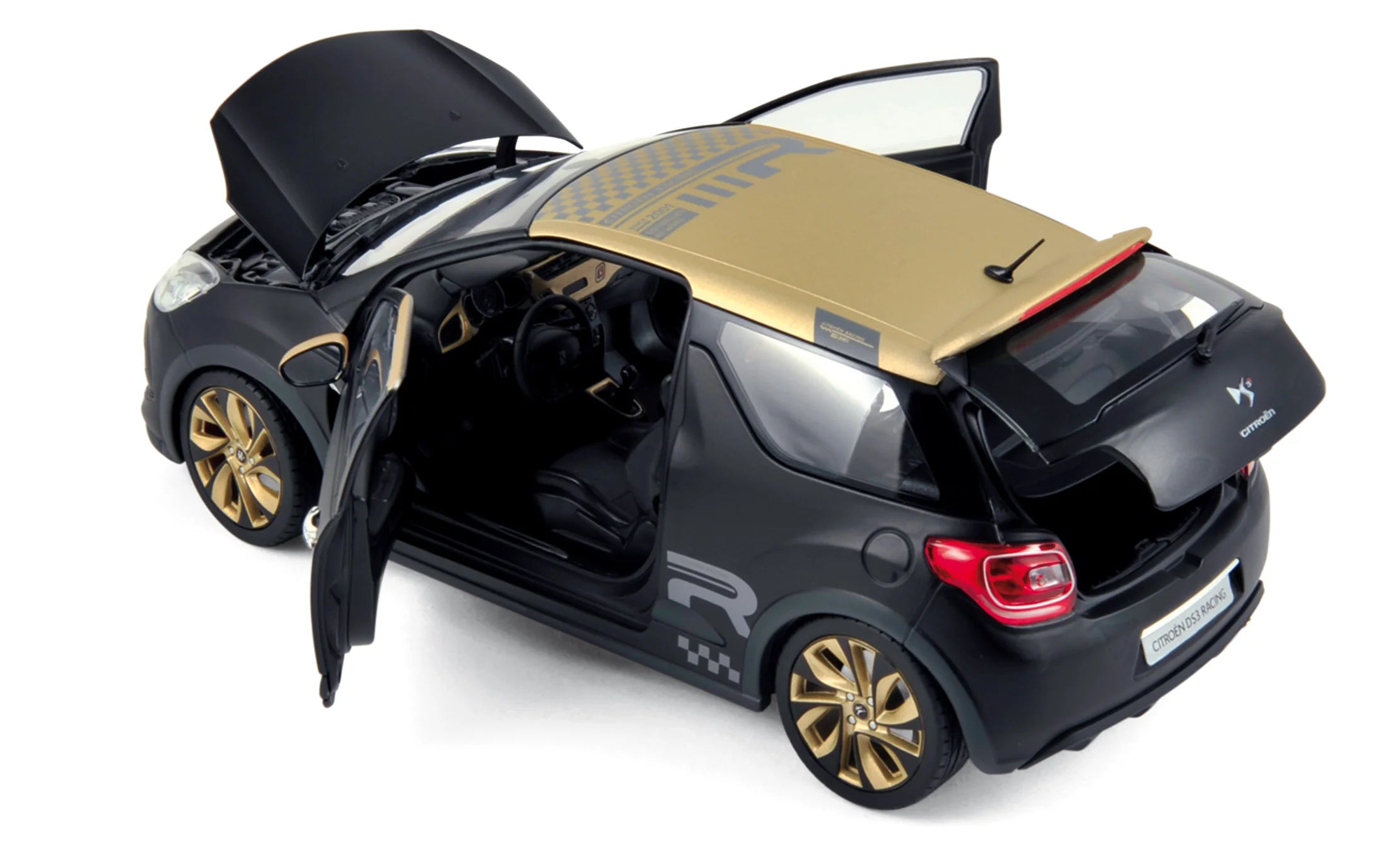 Citroën DS3 Racing 2013 Black Matt&Gold 1:18