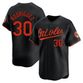 B.Orioles #30 Grayson Rodriguez Player Black Limited Home Game Baseball Jerseys
