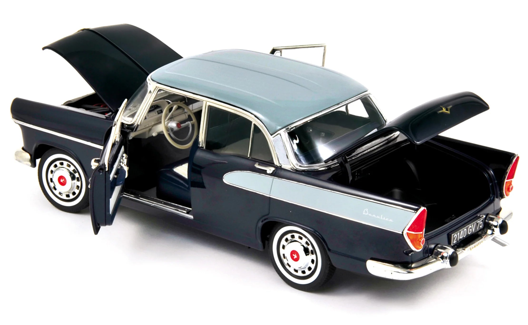 Simca Vedette Beaulieu 1958 Nachtblau & Prinzessinnengrau 1:18
