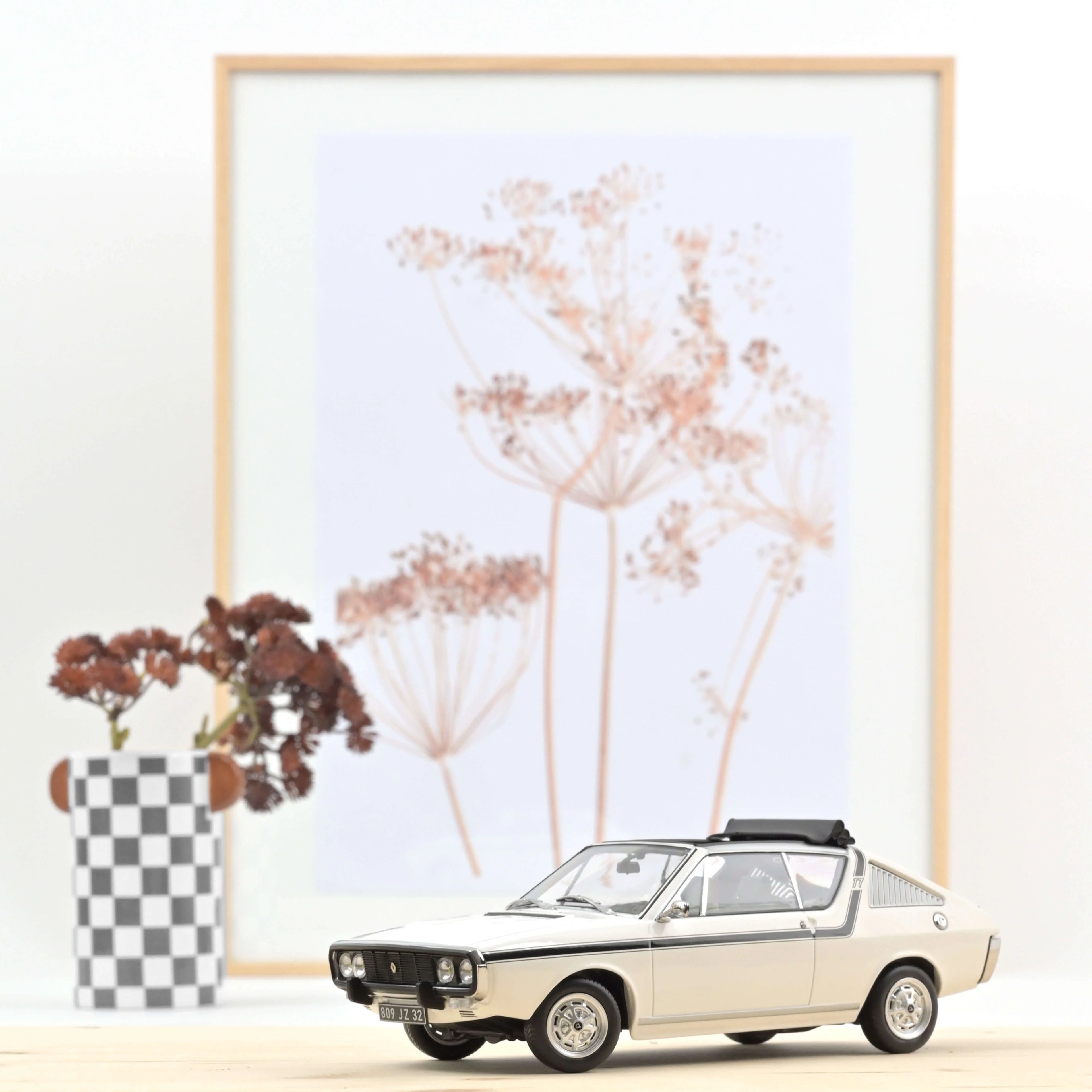 Renault 17 Gordini Découvrable 1975 White 1:18 - 300pcs