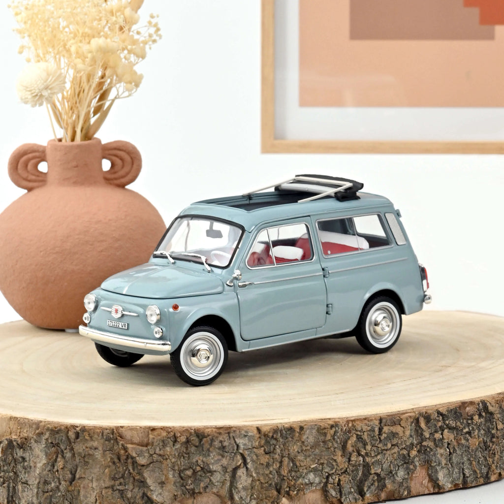 Fiat 500 Giardiniera 1964 Bleu Cendré 1:18