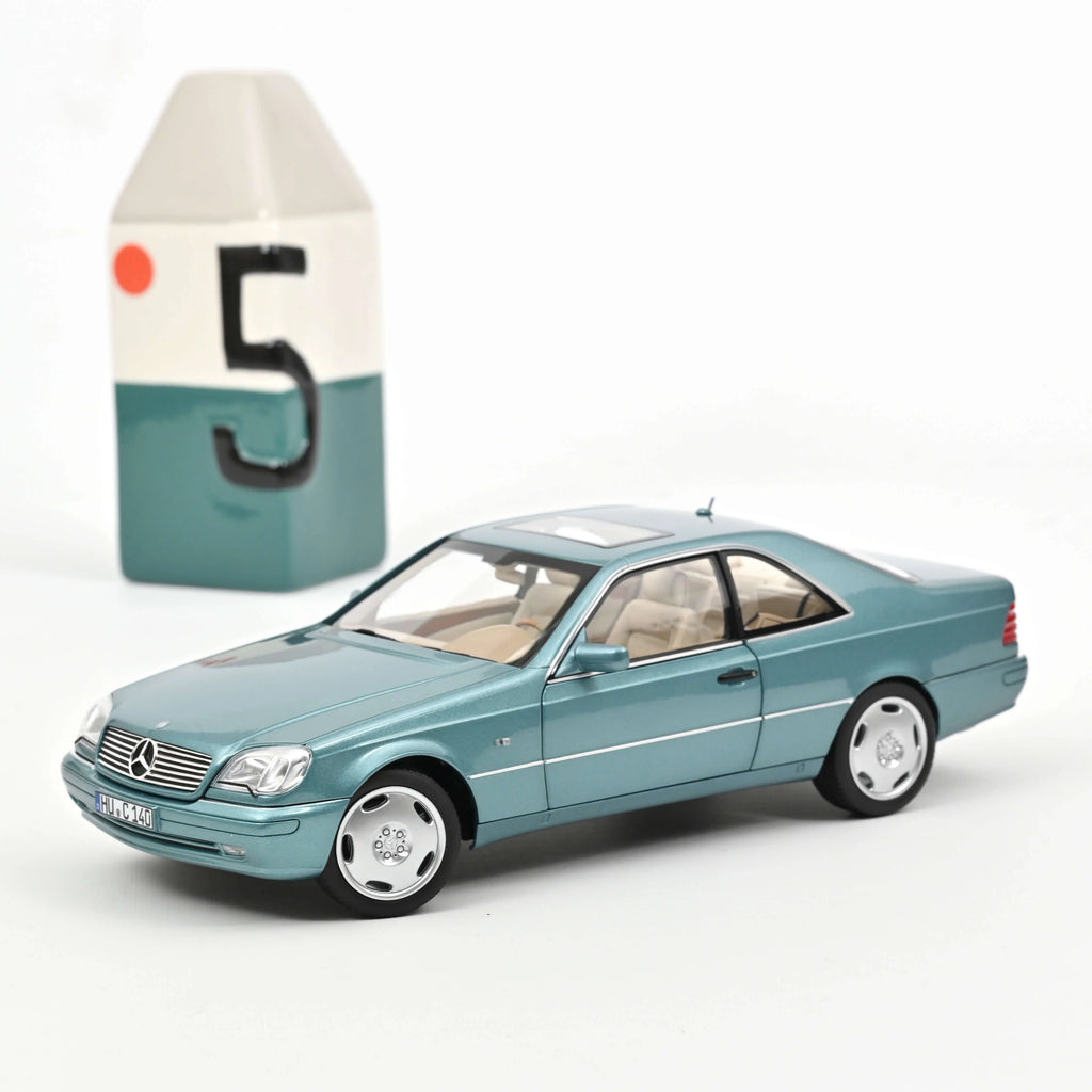 Mercedes-Benz CL600 Coupé 1997 Bleu métallisé 1:18