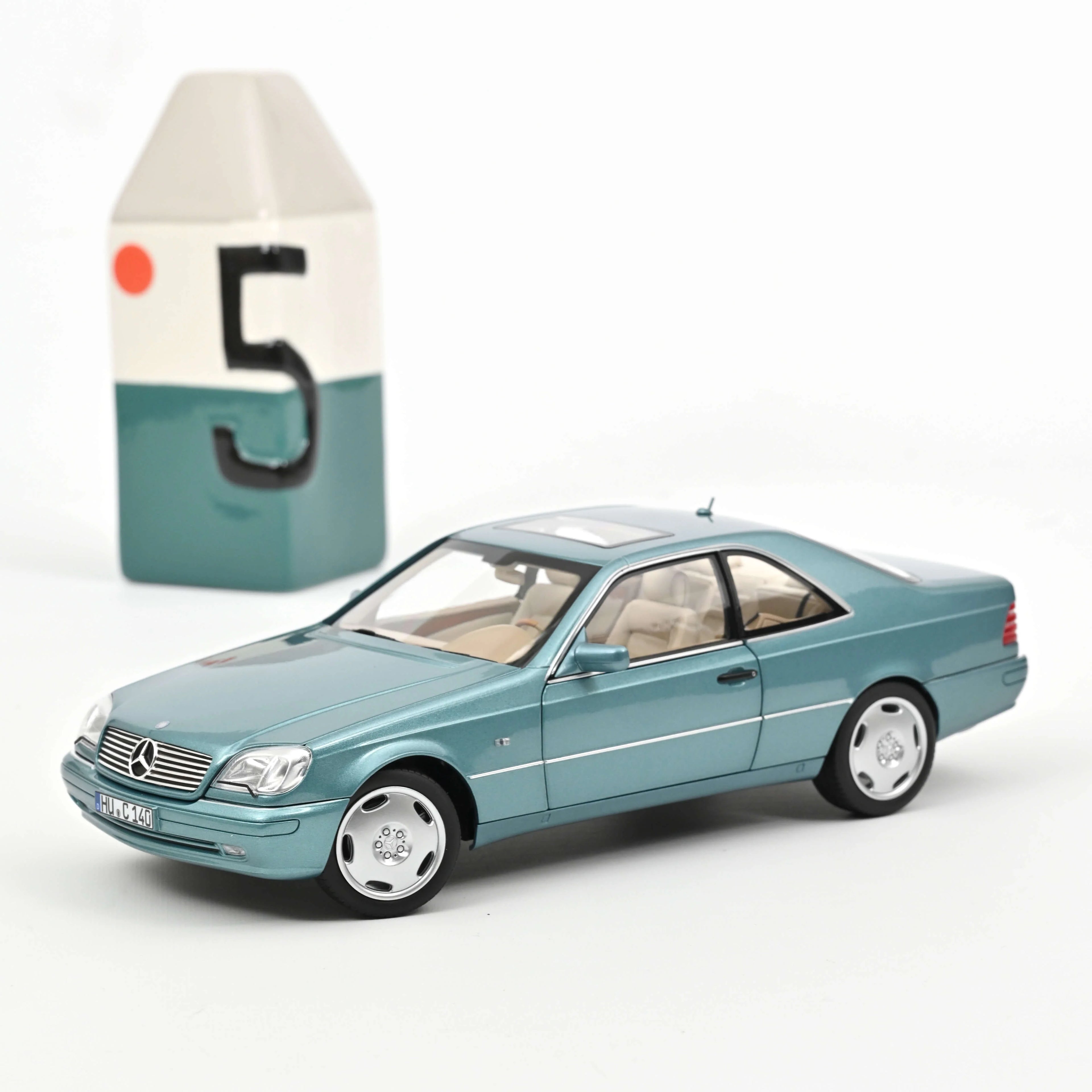 Mercedes-Benz CL600 Coupé 1997 Bleu métallisé 1:18