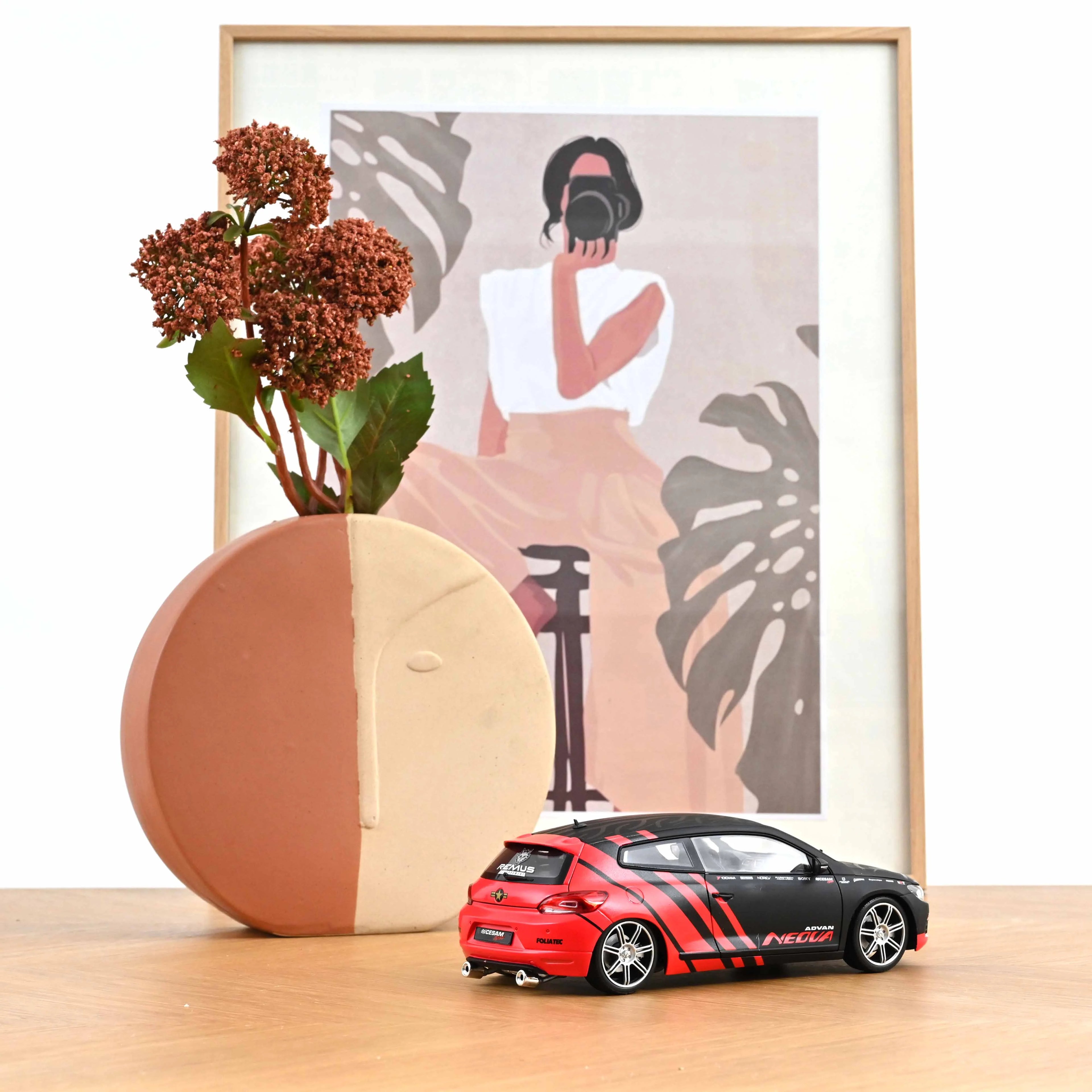 VW Scirocco CESAM PTRS 2009 Black/Red 1:18