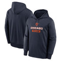 C.Bears Navy Toss Sweep Performance Pullover Hoodie Game Football Jerseys