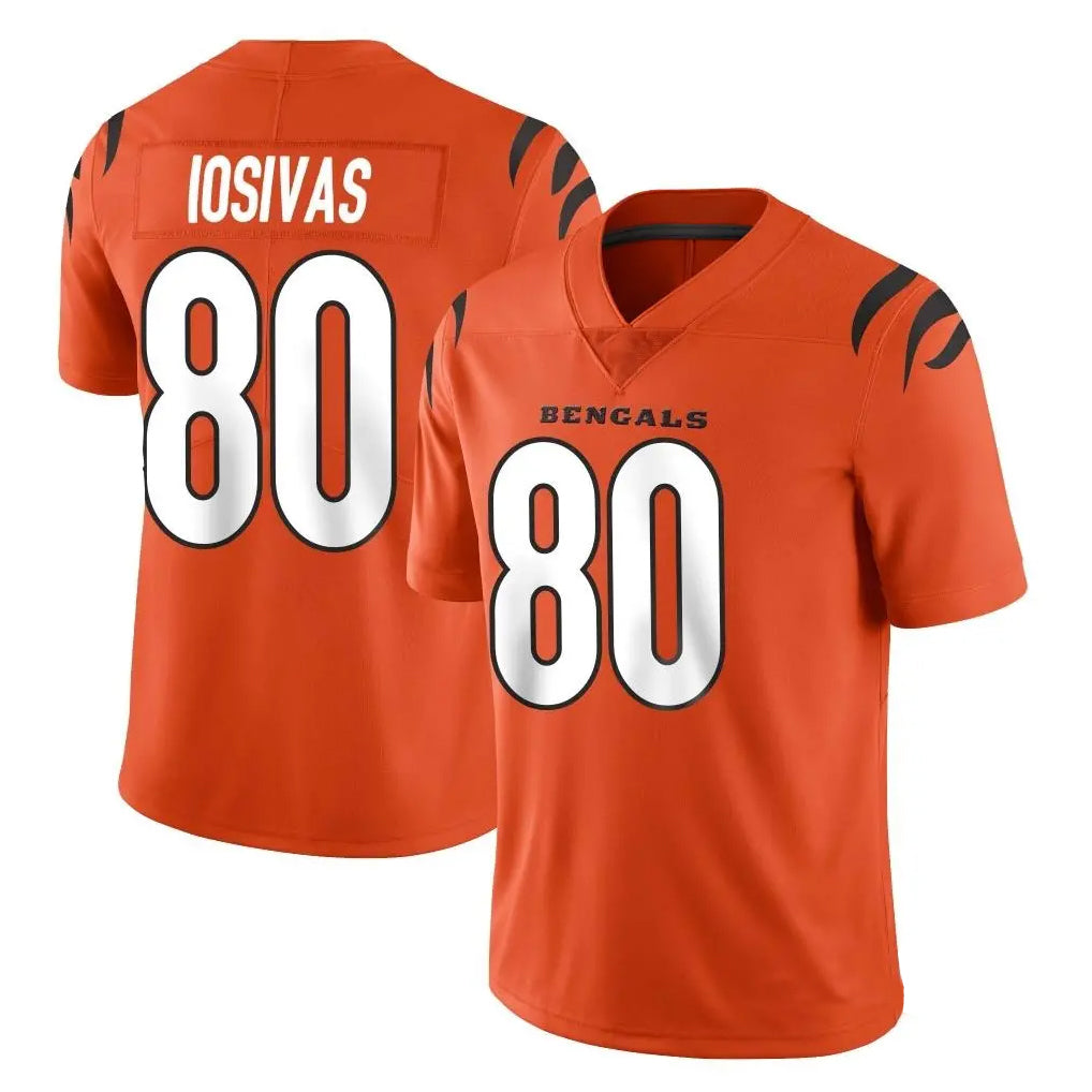 C.Bengals #80 Andrei Iosivas Player Orange Vapor Limited Game Football Jerseys