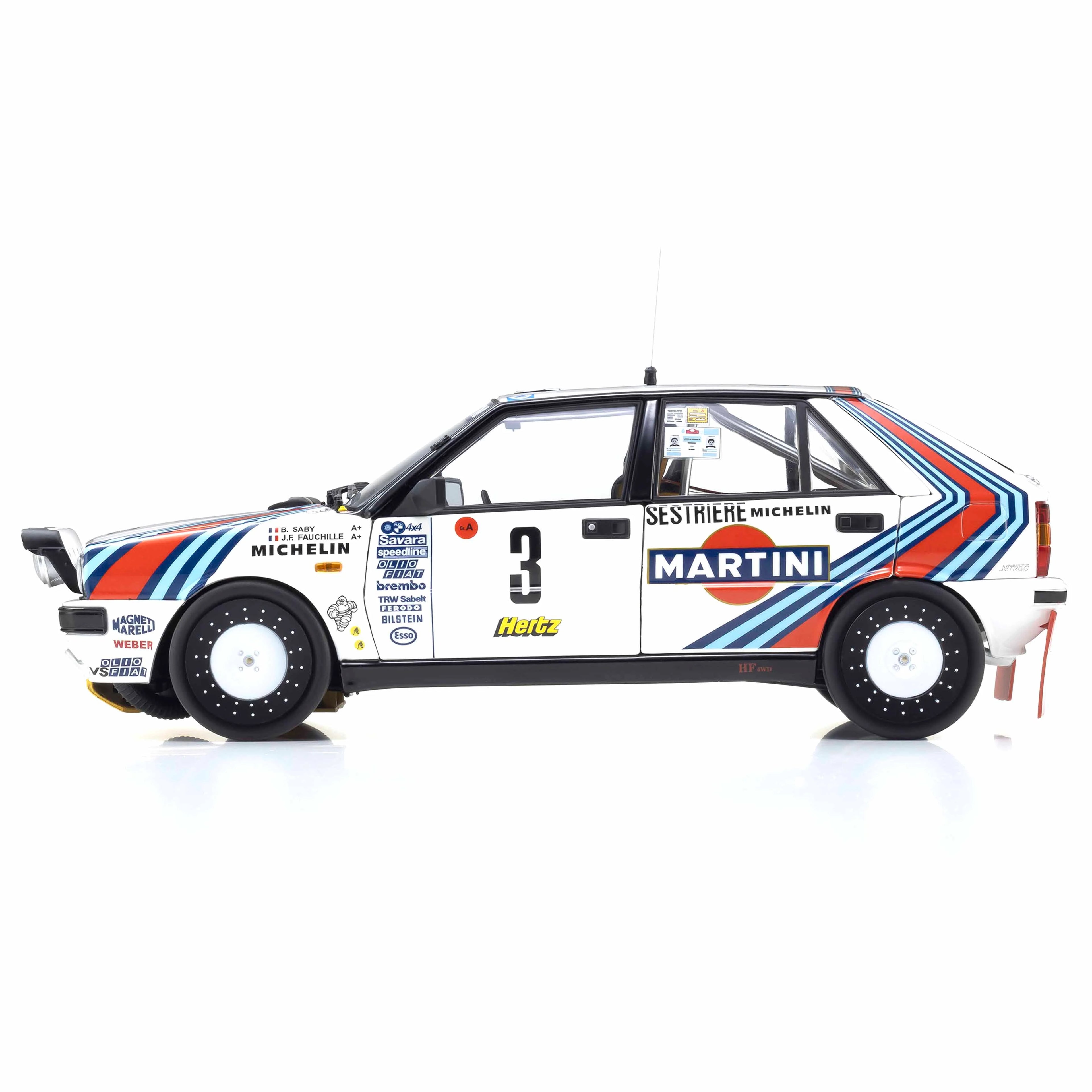 Lancia Delta HF 4WD 1988 Monte Carlo Rally LANCIA MARTINI N°3 1/18
