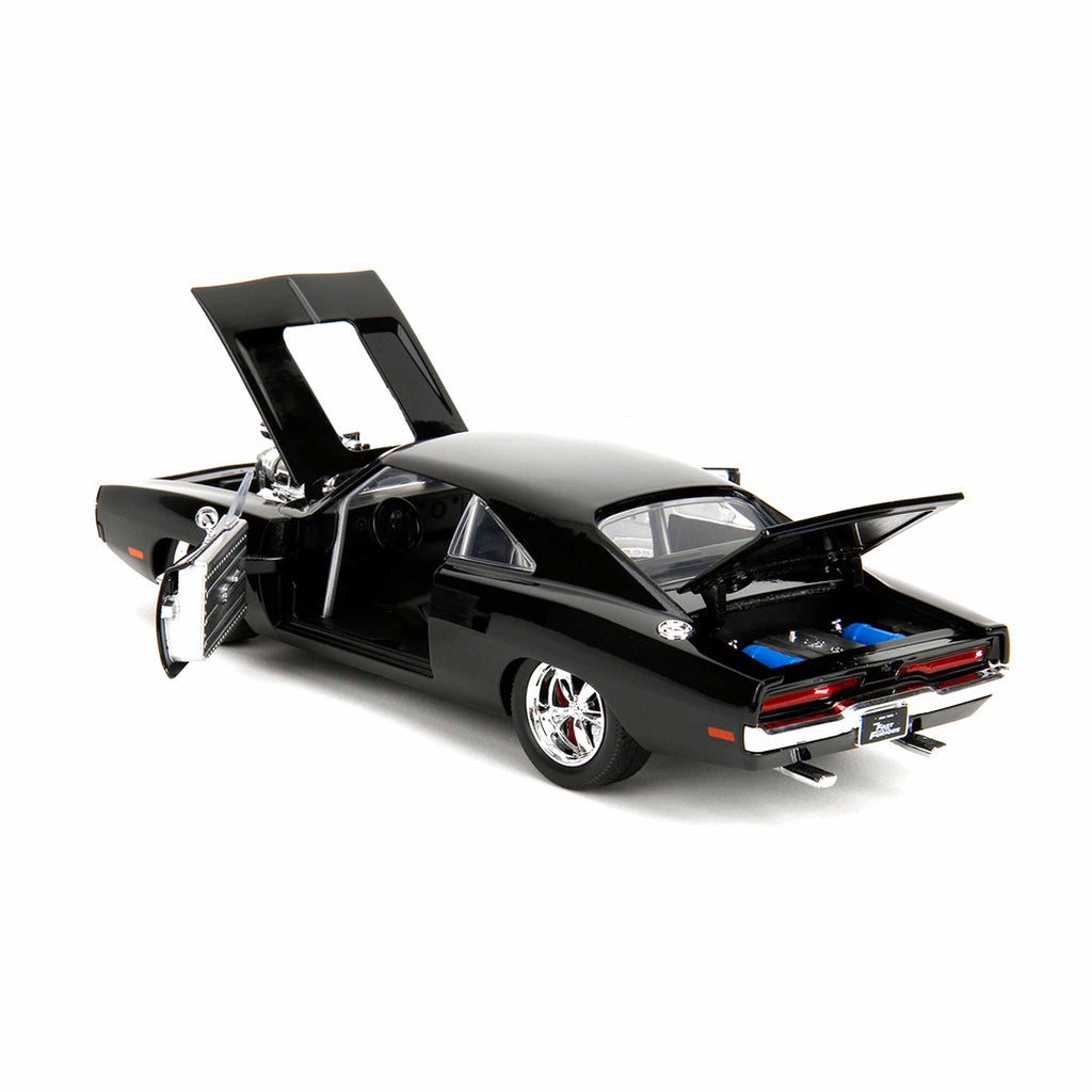 Dodge Charger mit Dom-Figur Schwarz Fast&Furious 1970 1:24