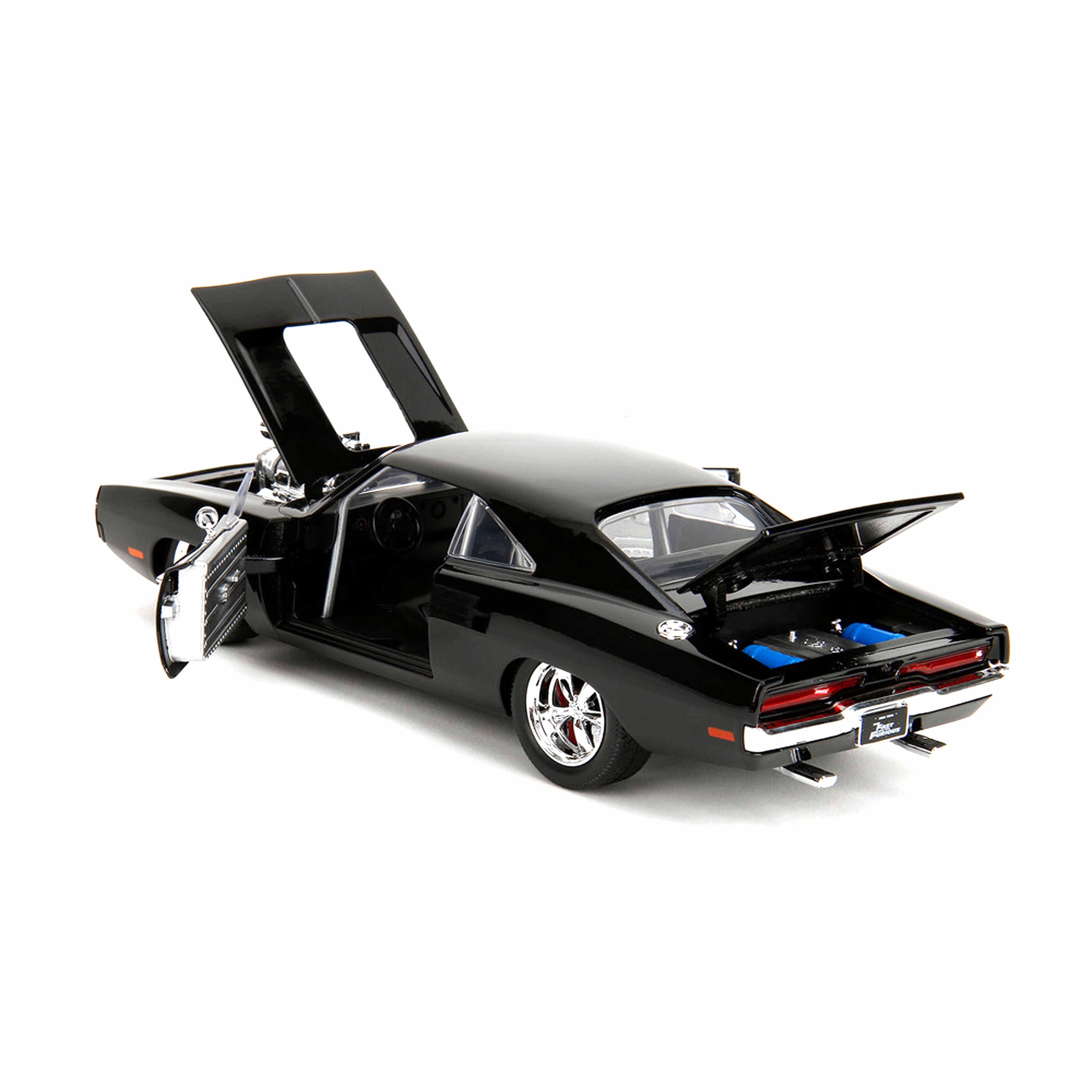 Dodge Charger mit Dom-Figur Schwarz Fast&Furious 1970 1:24