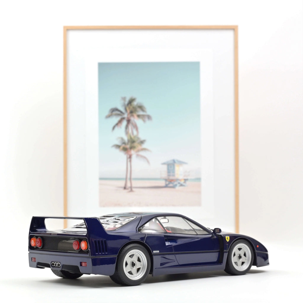 Ferrari F40 1987 Bleu métallisé 1:12