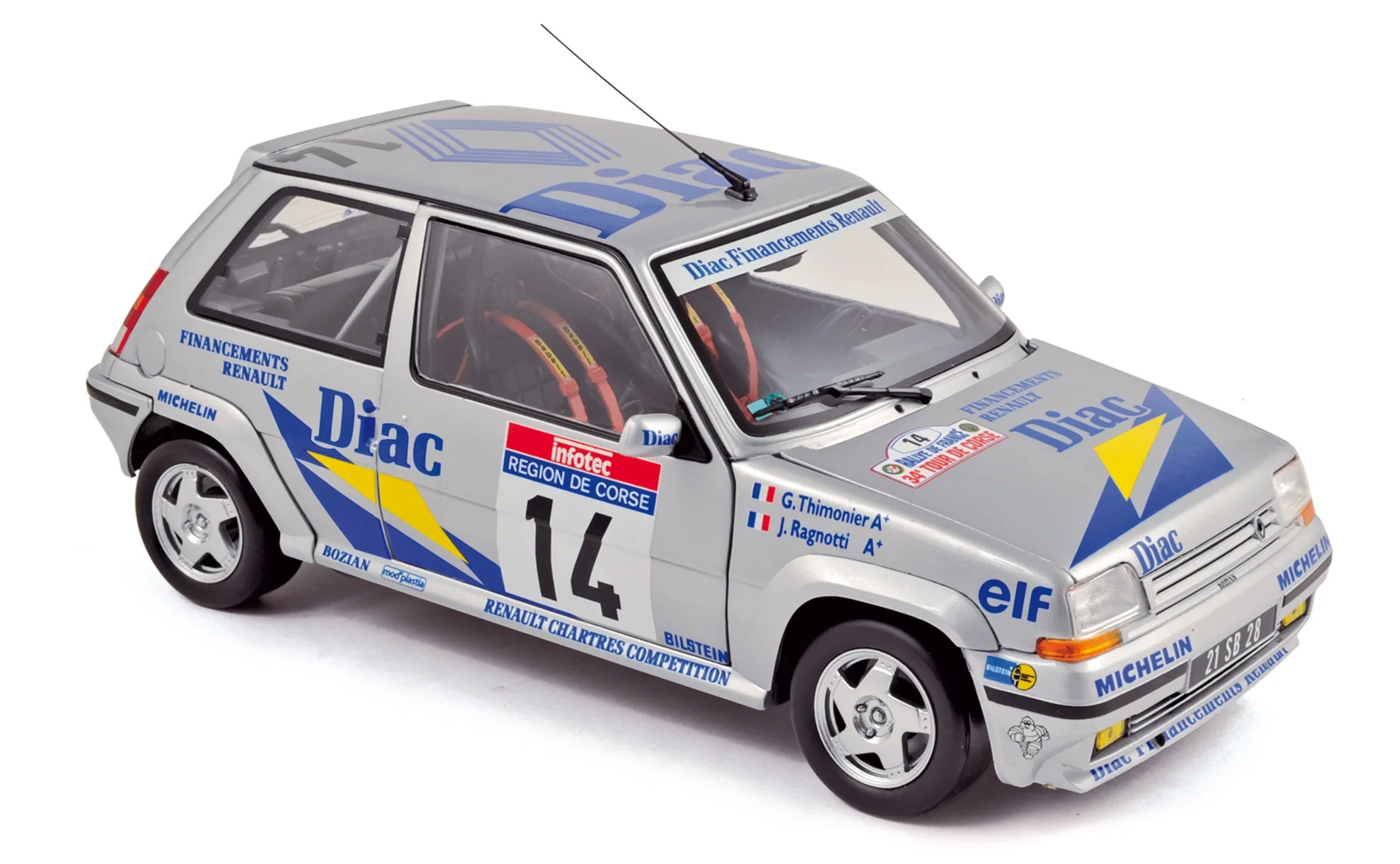 Renault Supercinq GT Turbo 1990 Rallye Corse 14 Ragnotti 1:18