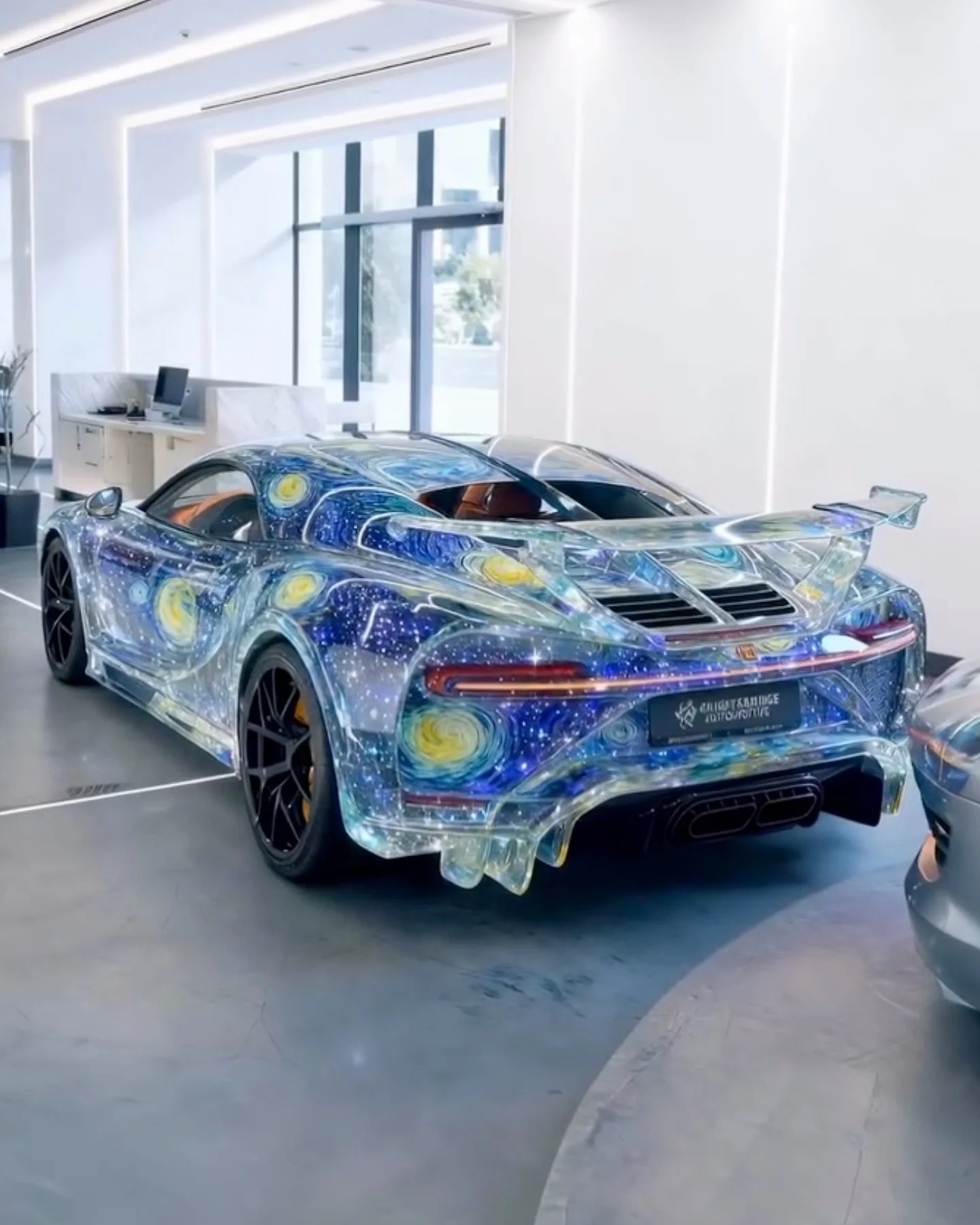 Pre-order HH Bugatti Chiron SS Art Car Van Gogh Starry Night Livery - Limited 20 pcs