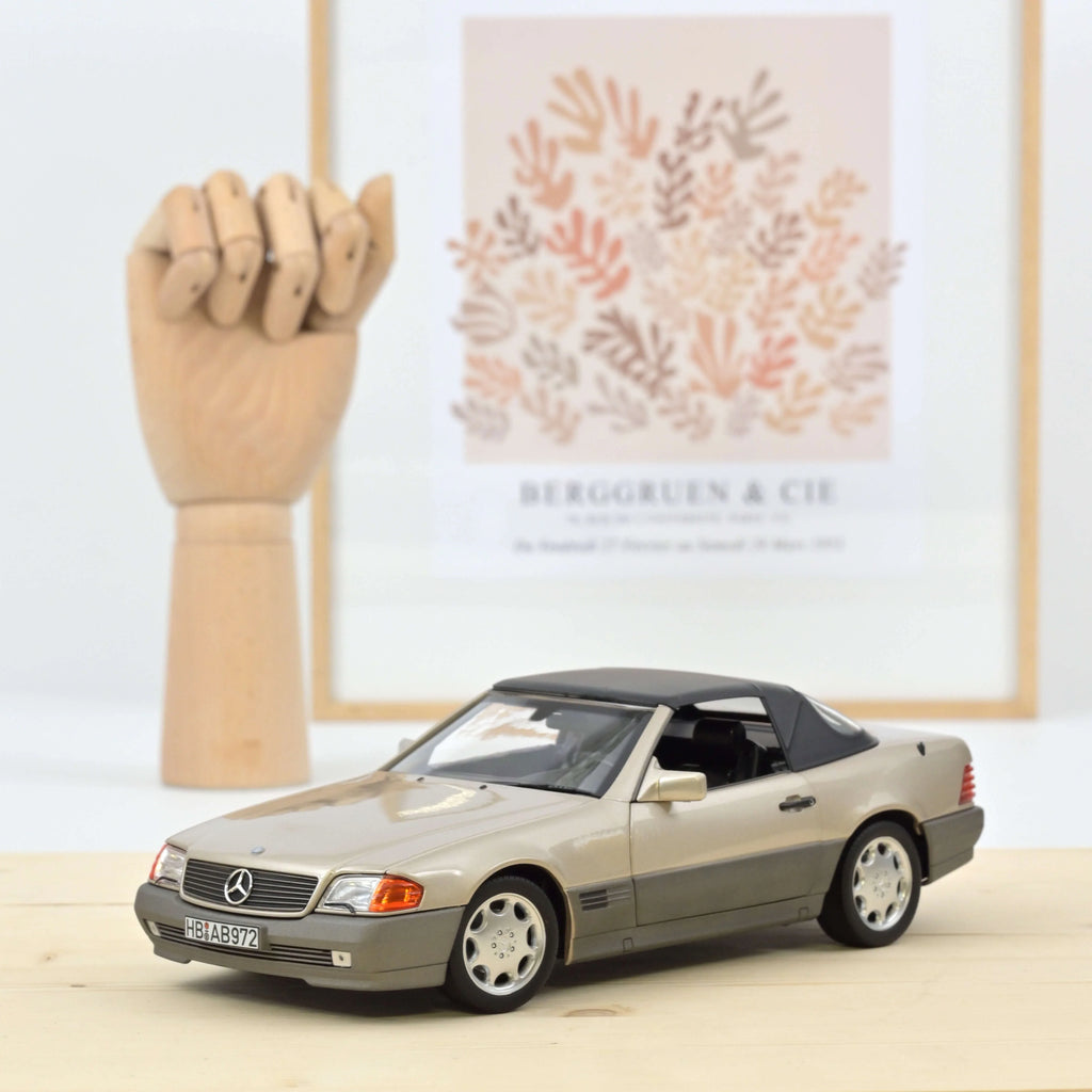 Mercedes-Benz 500 SL 1989 Rauchsilber Metallic 1:18