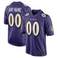 Custom B.Ravens Purple Home Game Football Jerseys