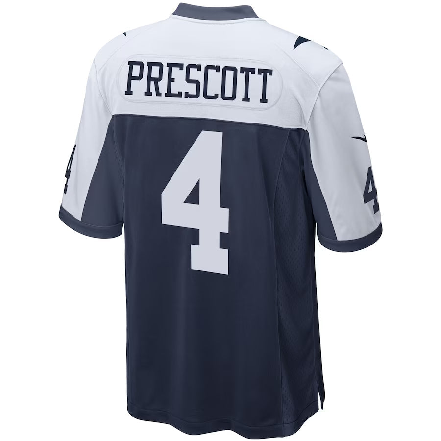 D.Cowboys #4 Dak Prescott Player Navy Alternate Game Football Jerseys