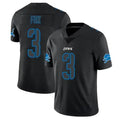 D.Lions #3 Jack Fox Player Black Impact Game Football Jerseys