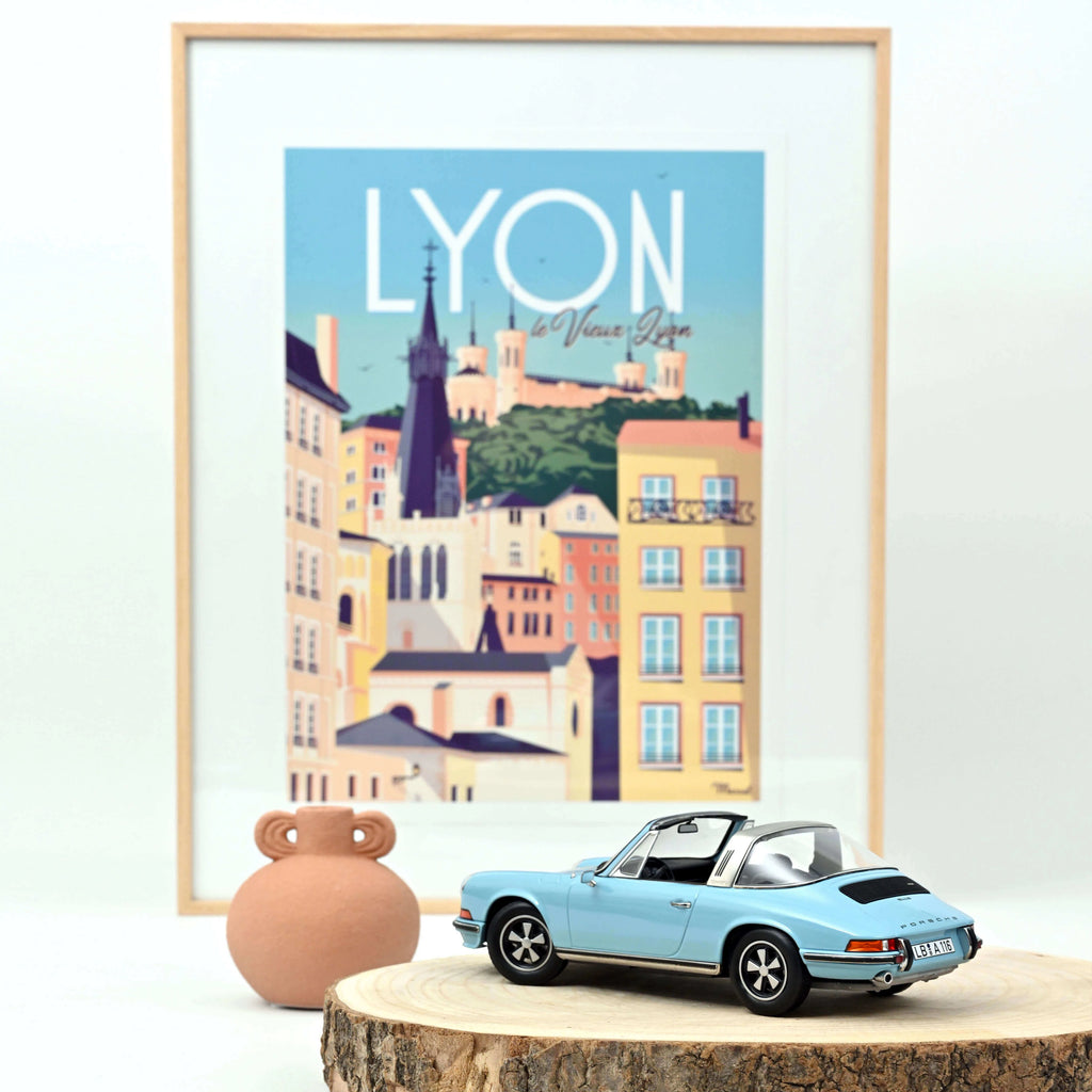 Porsche 911 S Targa 1973 Light Blue 1:18