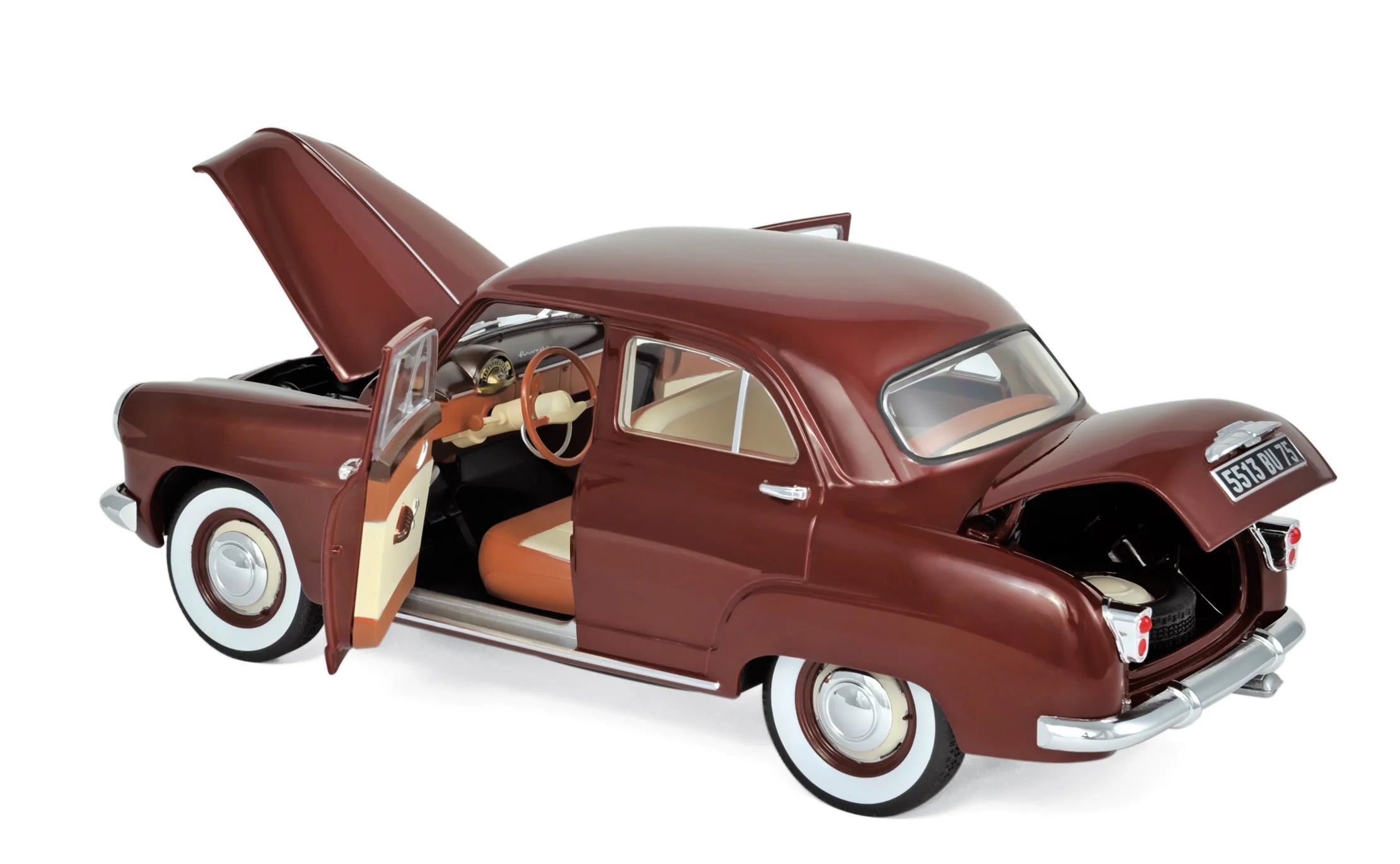 Simca 9 Aronde 1953 - Amarante Red 1:18