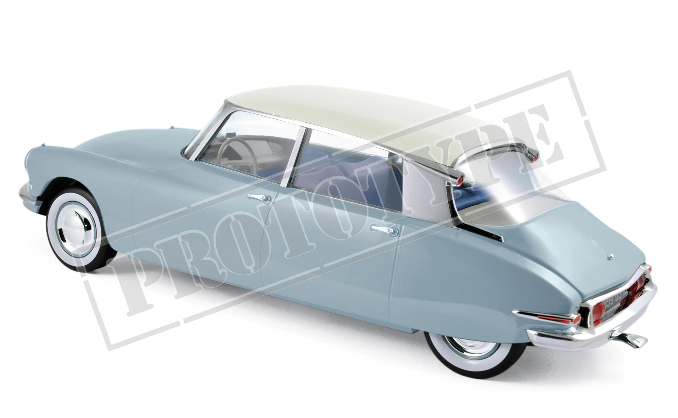 Citroën DS 19 1959 Blue Nuage&White Carrare 1:12