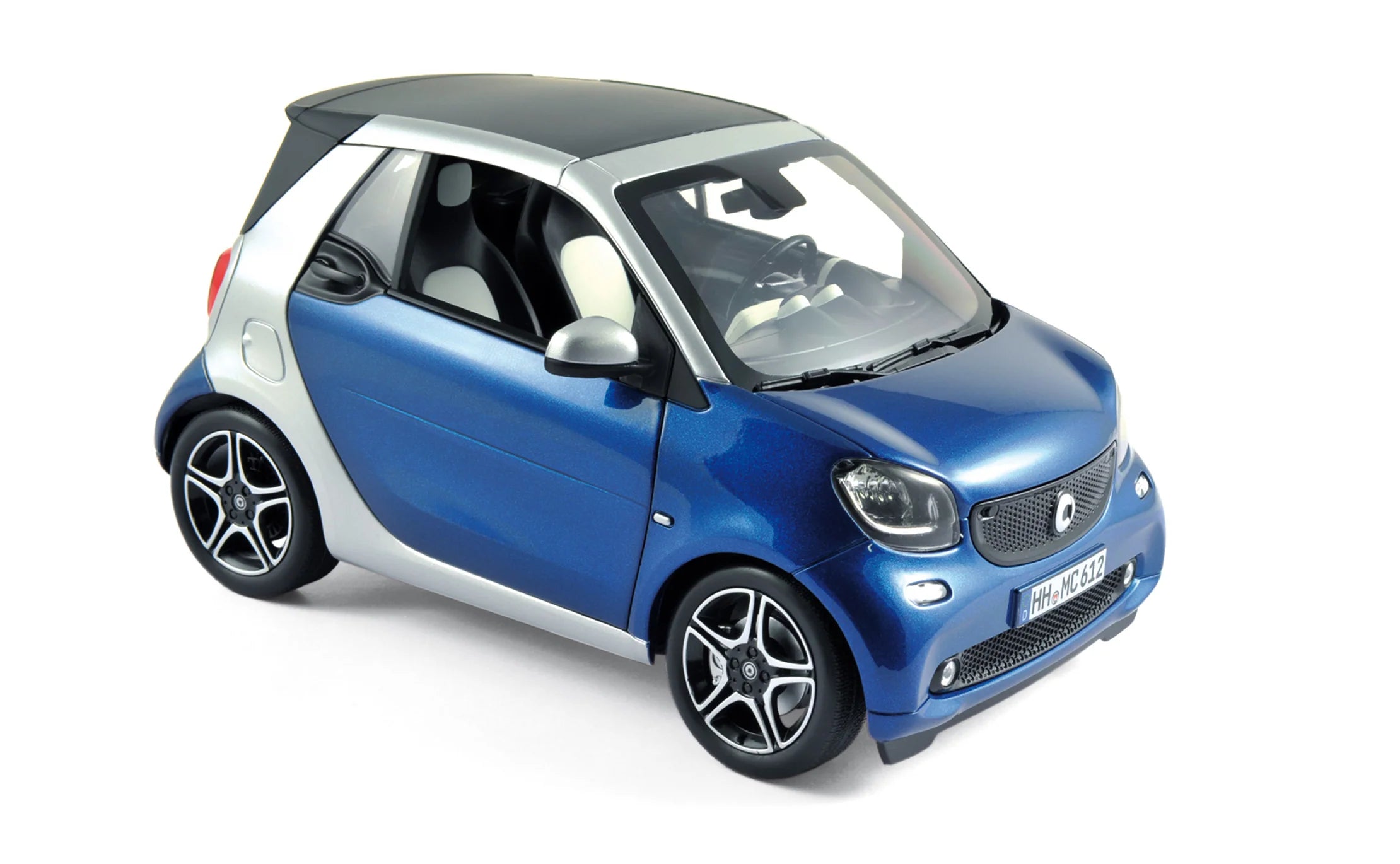 Smart Fortwo Cabrio 2015 Blau/Silber 1:18