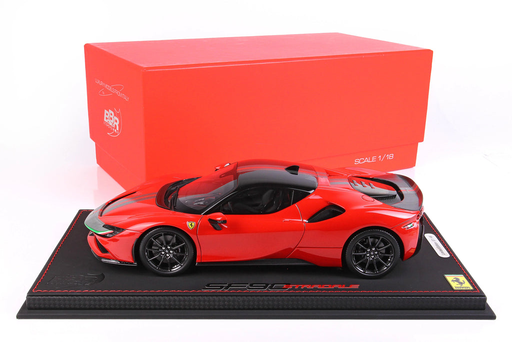 BBR Ferrari SF90 Pack Fiorano Red Corsa Italian Livery - Limited 48 pcs with Display Case
