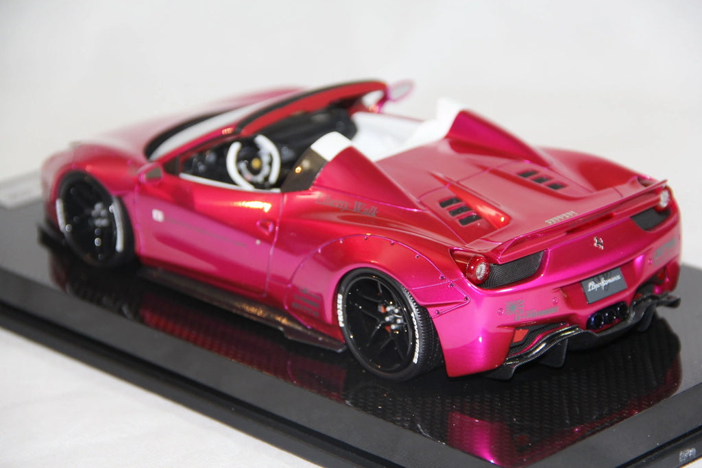 Ferrari 458 Spider Liberty Walk Performance, Flash Pink on Carbon Base - Ltd 10 pcs by LB Work