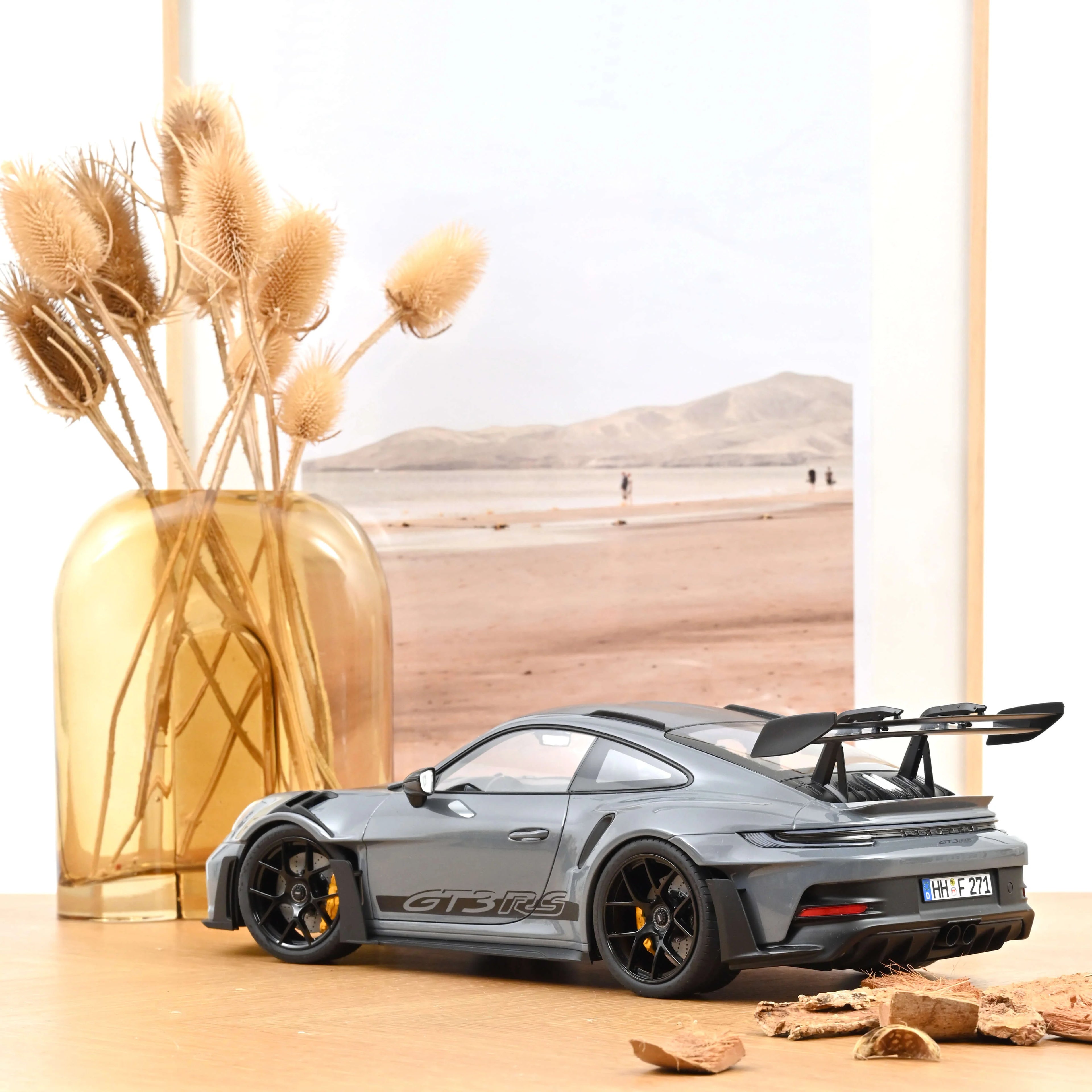Porsche 911 GT3 RS w/Weissach Pack 2022 - Arctic grey & Black 1:12