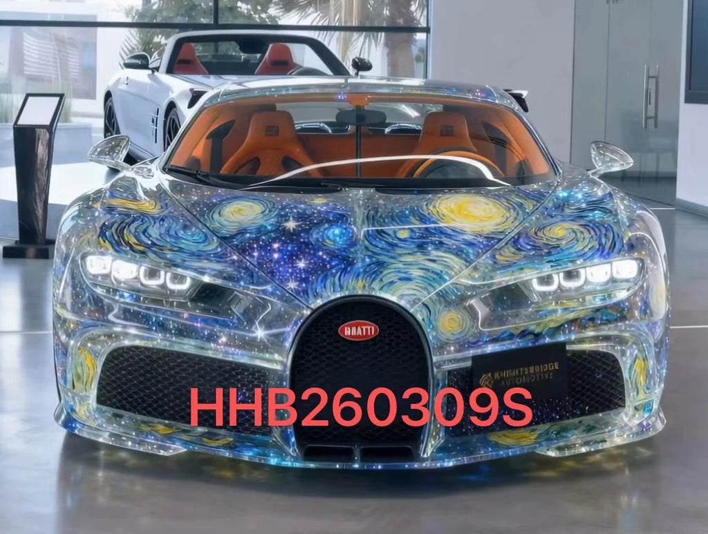 Pre-order HH Bugatti Chiron SS Art Car Van Gogh Starry Night Livery - Limited 20 pcs
