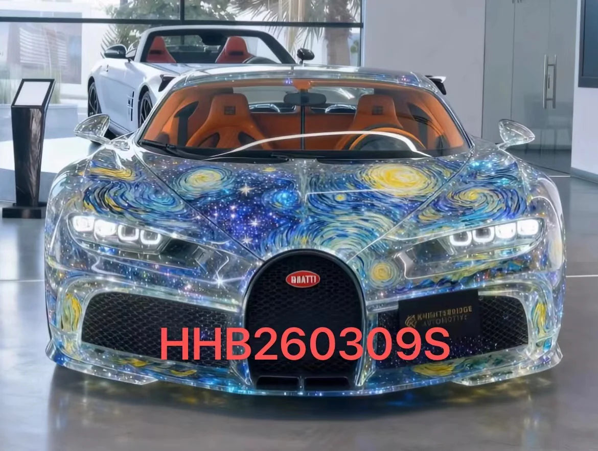 Pre-order HH Bugatti Chiron SS Art Car Van Gogh Starry Night Livery - Limited 20 pcs