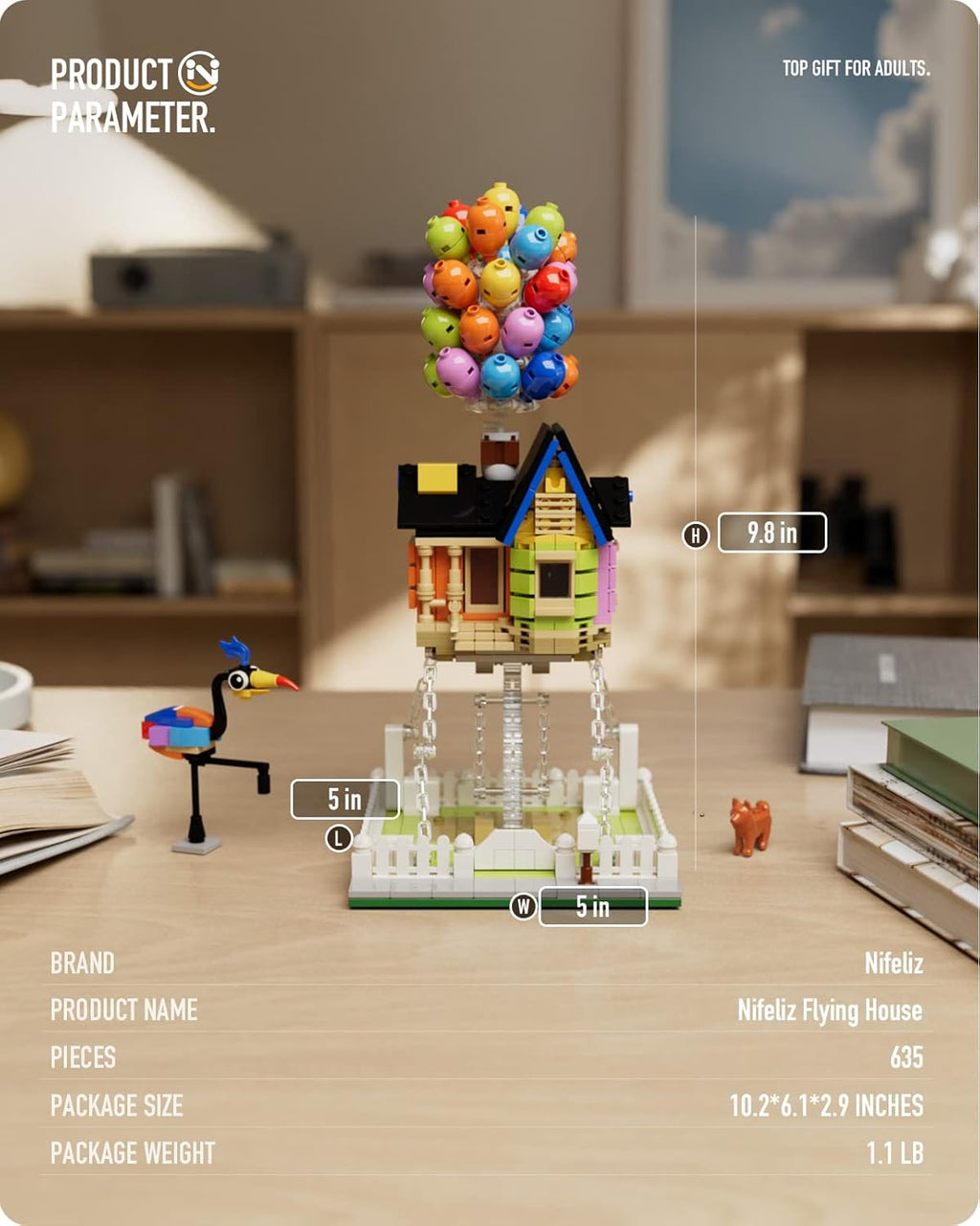 Nifeliz Up Balloon House (635 PCS, NF10519)