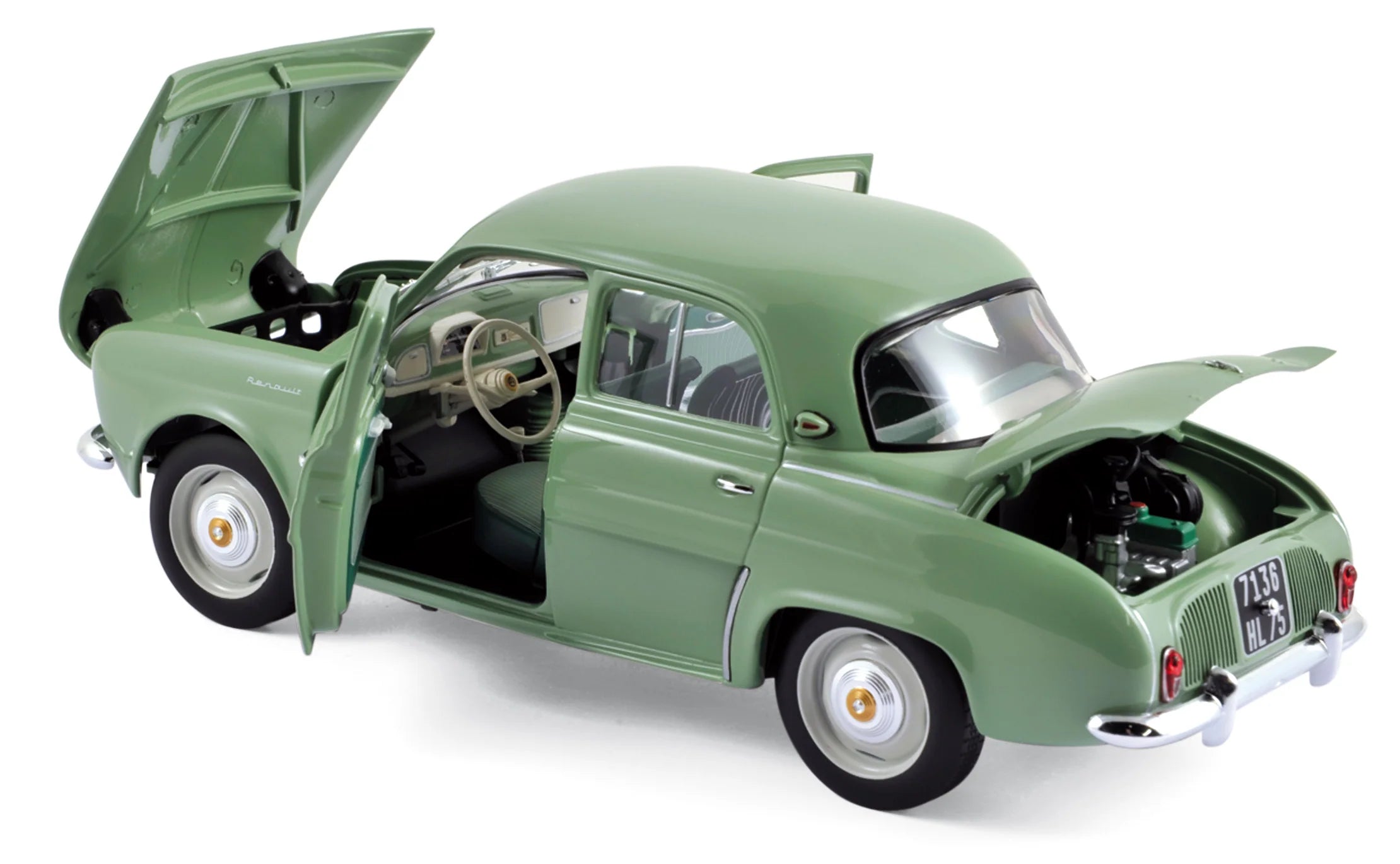 Renault Dauphine 1958 Ash Green 1:18