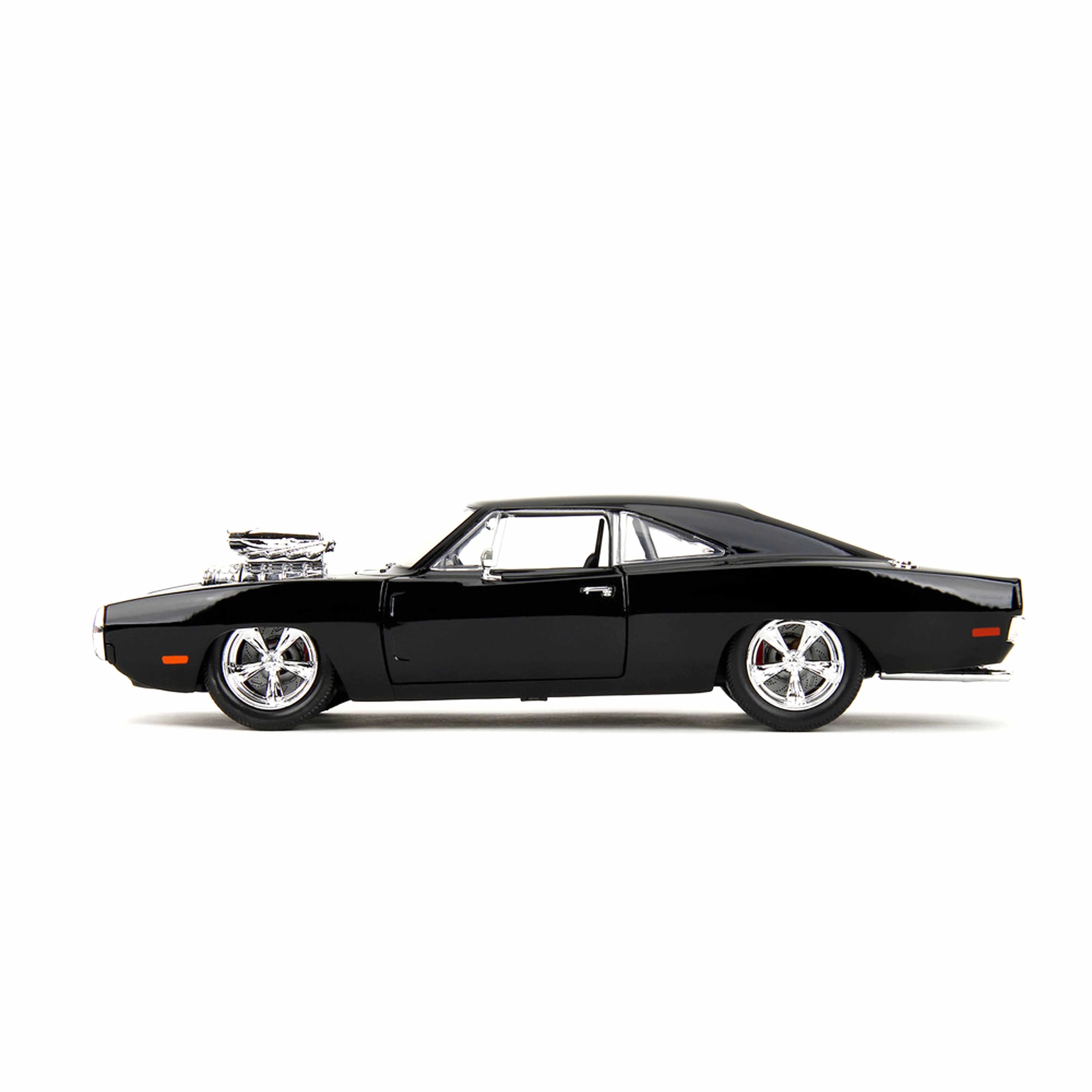 Dodge Charger with Dom's figure Black Fast&Furious 1970 1:24