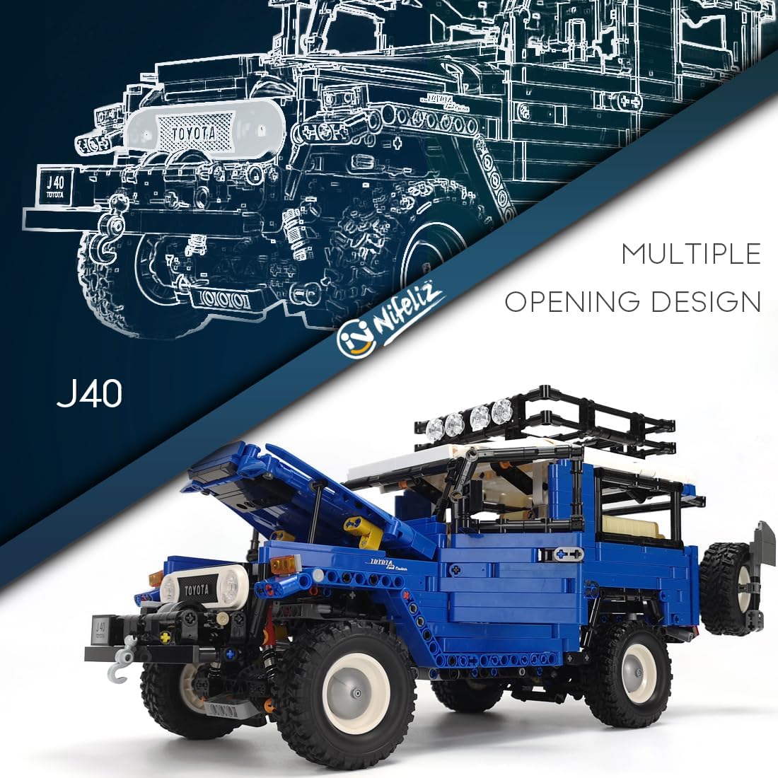 Nifeliz Off-Road Pickup J40 Land Cruiser (2101 PCS, NF10518)