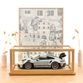 Display Box in Glass and FSC Oak NOREV 1:12