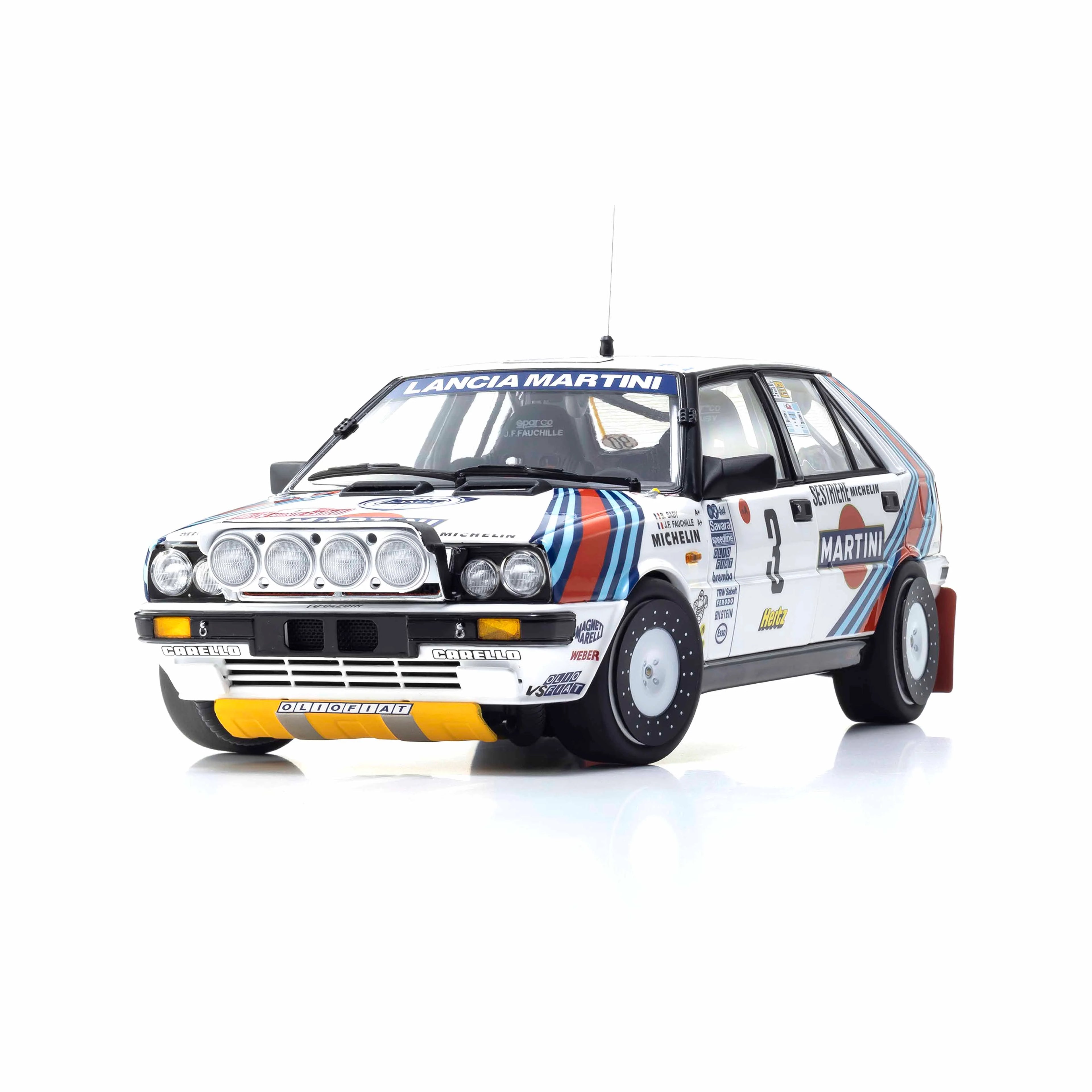 Lancia Delta HF 4WD 1988 Rallye Monte-Carlo LANCIA MARTINI N°3 1/18