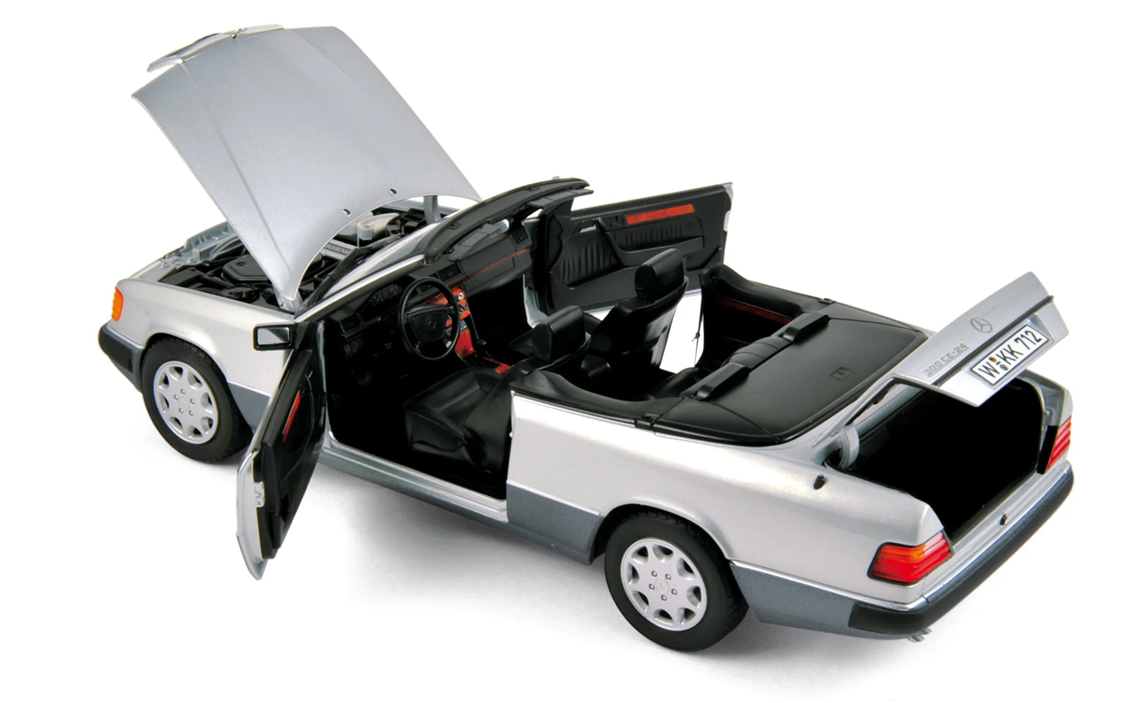 Mercedes-Benz 300 CE-24 Cabriolet 1990 Silver metallic 1:18