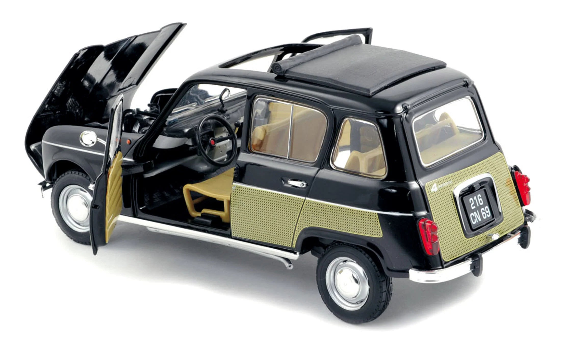 Renault 4L Parisienne 1963 Schwarz&Gelb 1:18