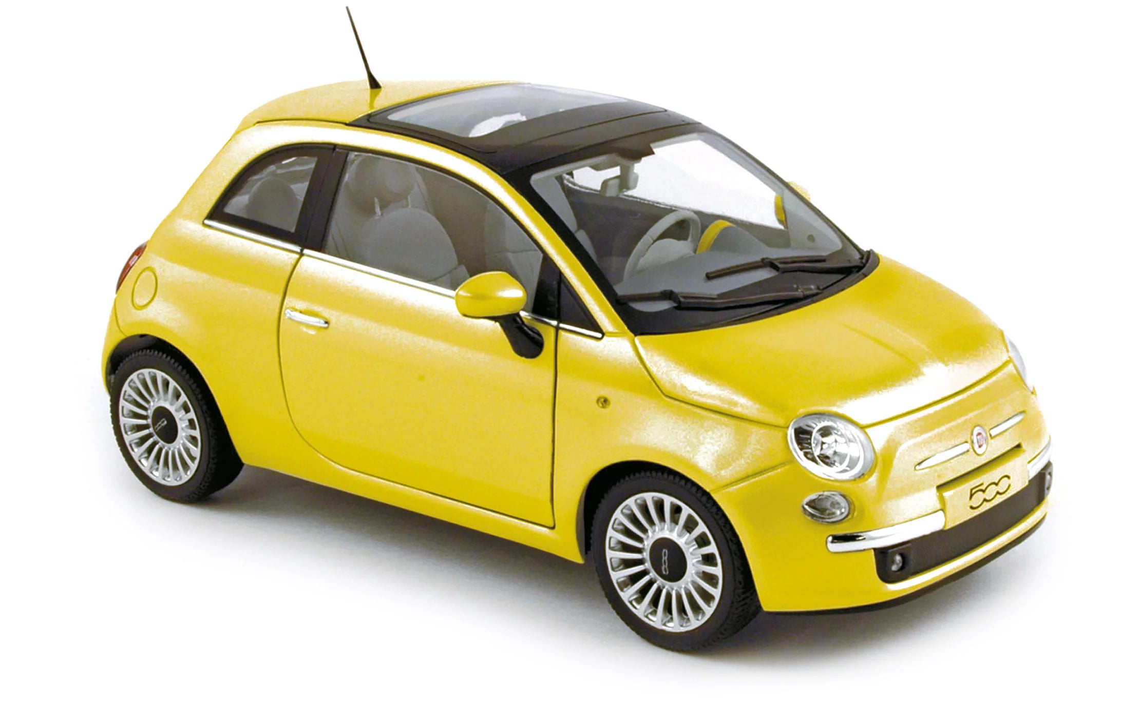 Fiat 500 Lounge 2007 Yellow 1:18