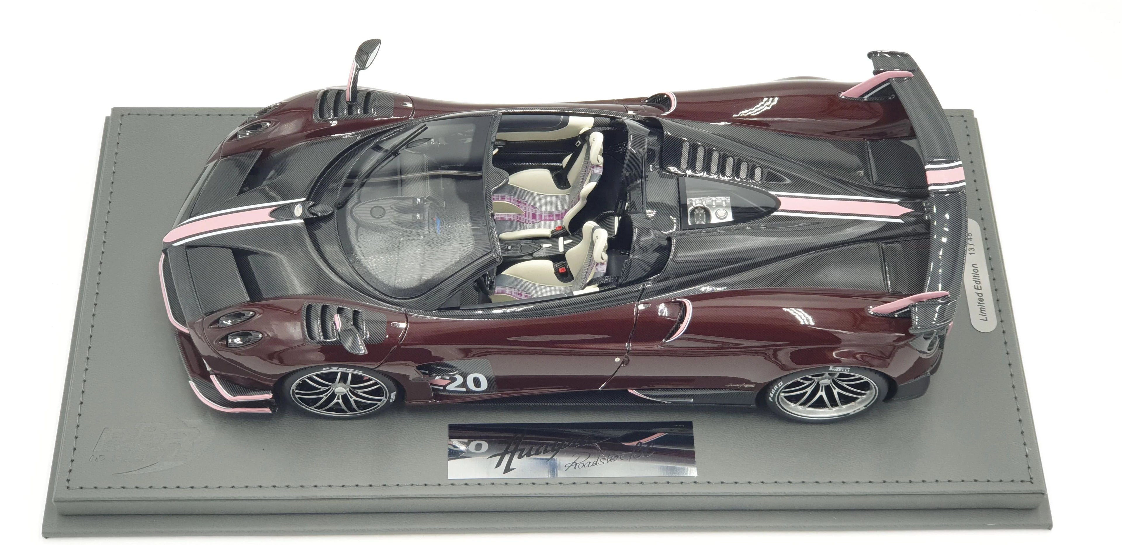 BBR Pagani Huayra Roadster BC Black Carbonium Dark Red - Limited 48 pcs