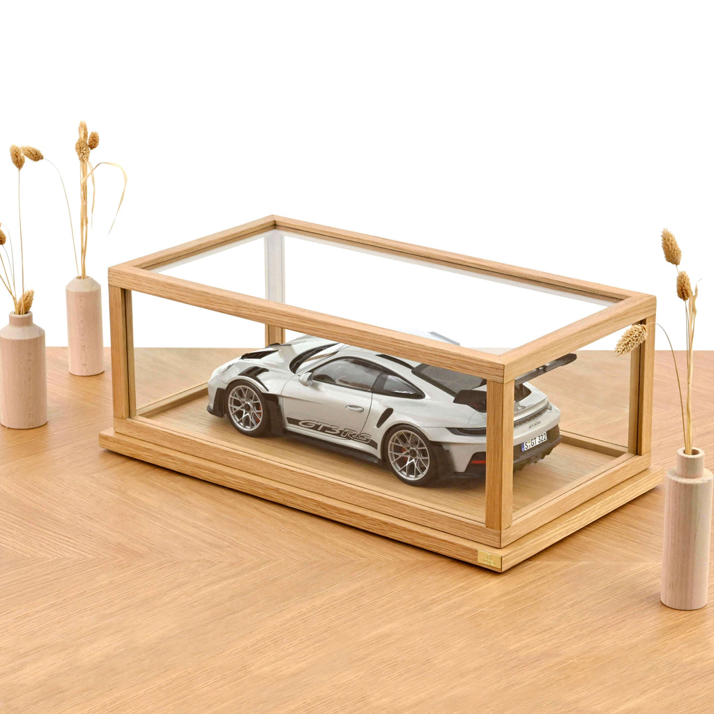 Display Box in Glass and FSC Oak NOREV 1:12