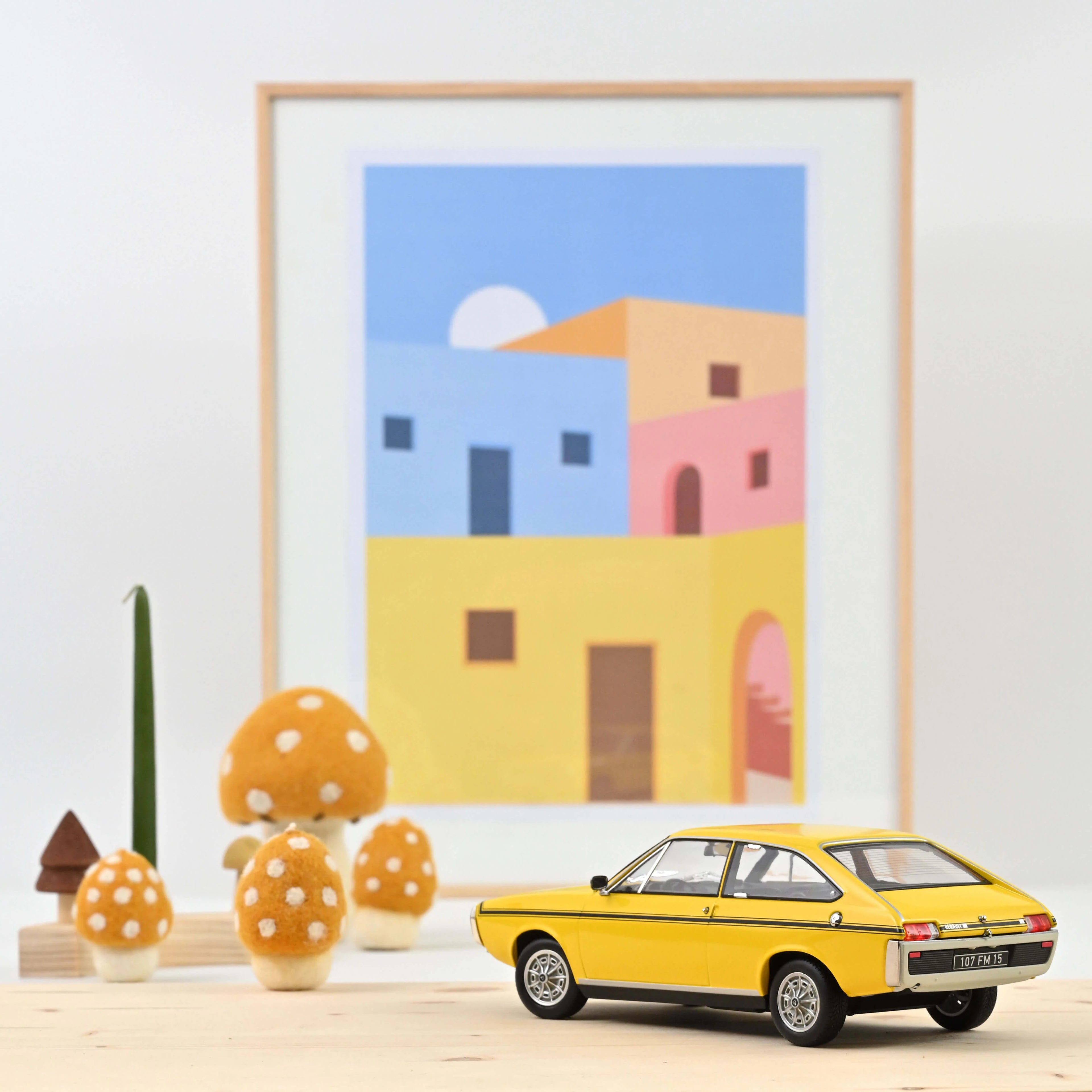 Renault 15 TL 1973 Yellow and Black 1:18 - 300pcs