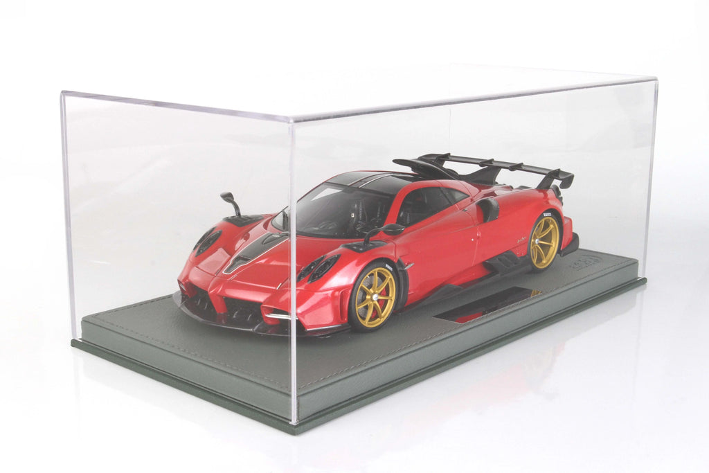BBR Pagani Imola Azalea Red Metallic - Édition limitée à 140 exemplaires avec vitrine de présentation