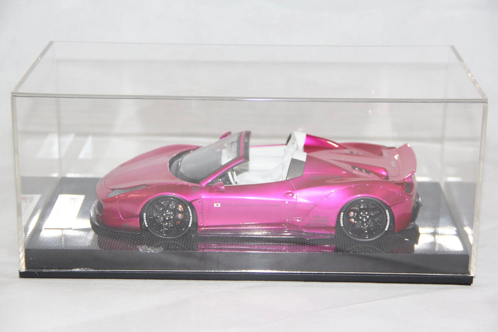 Ferrari 458 Spider Liberty Walk Performance, Flash Pink on Carbon Base - Ltd 10 pcs by LB Work