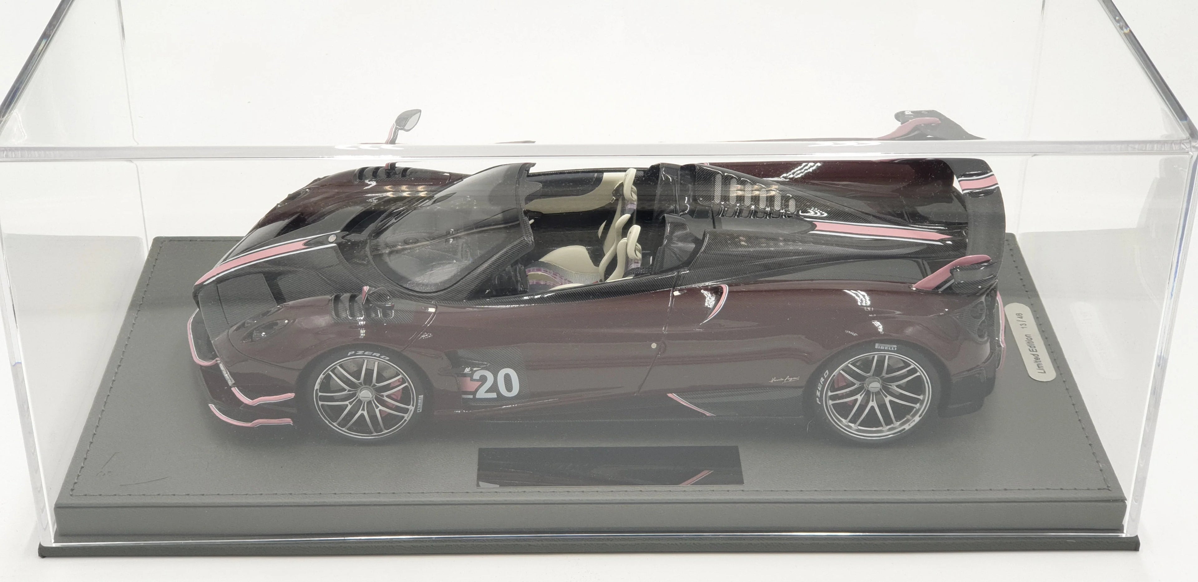 BBR Pagani Huayra Roadster BC Black Carbonium Dark Red - Limited 48 pcs