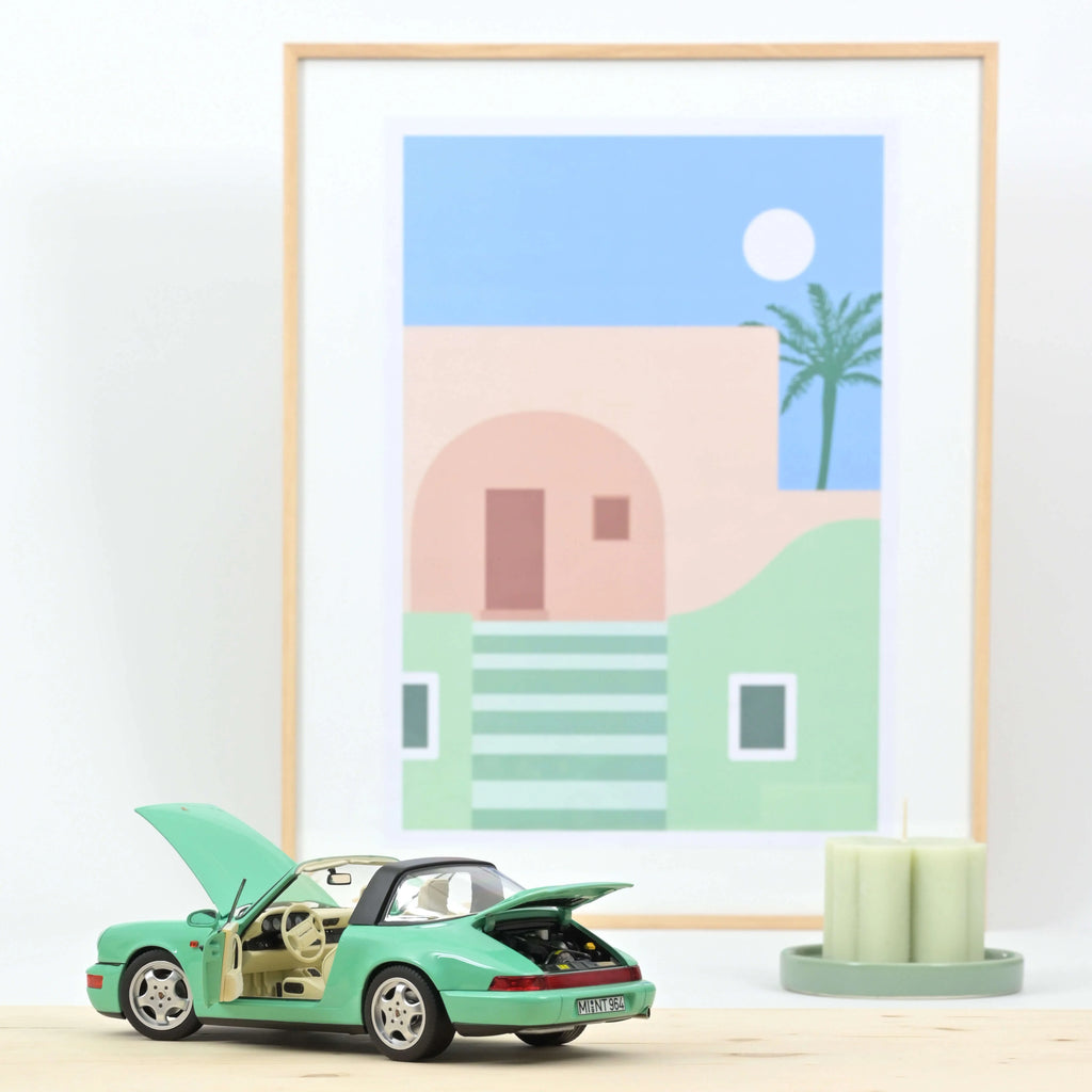 Porsche 911 Carrera 4 Targa 1991 Green 1:18 - 200pcs