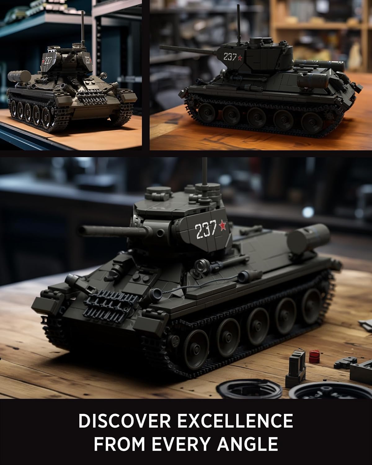 Nifeliz T34/85 Tank (818 PCS, NF10270)