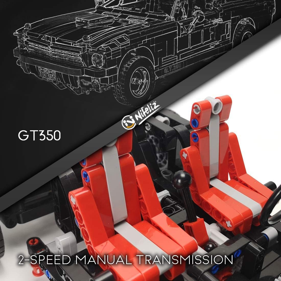 Nifeliz Muscle Car 1965s GT350 Race (1817 PCS, NF10520)