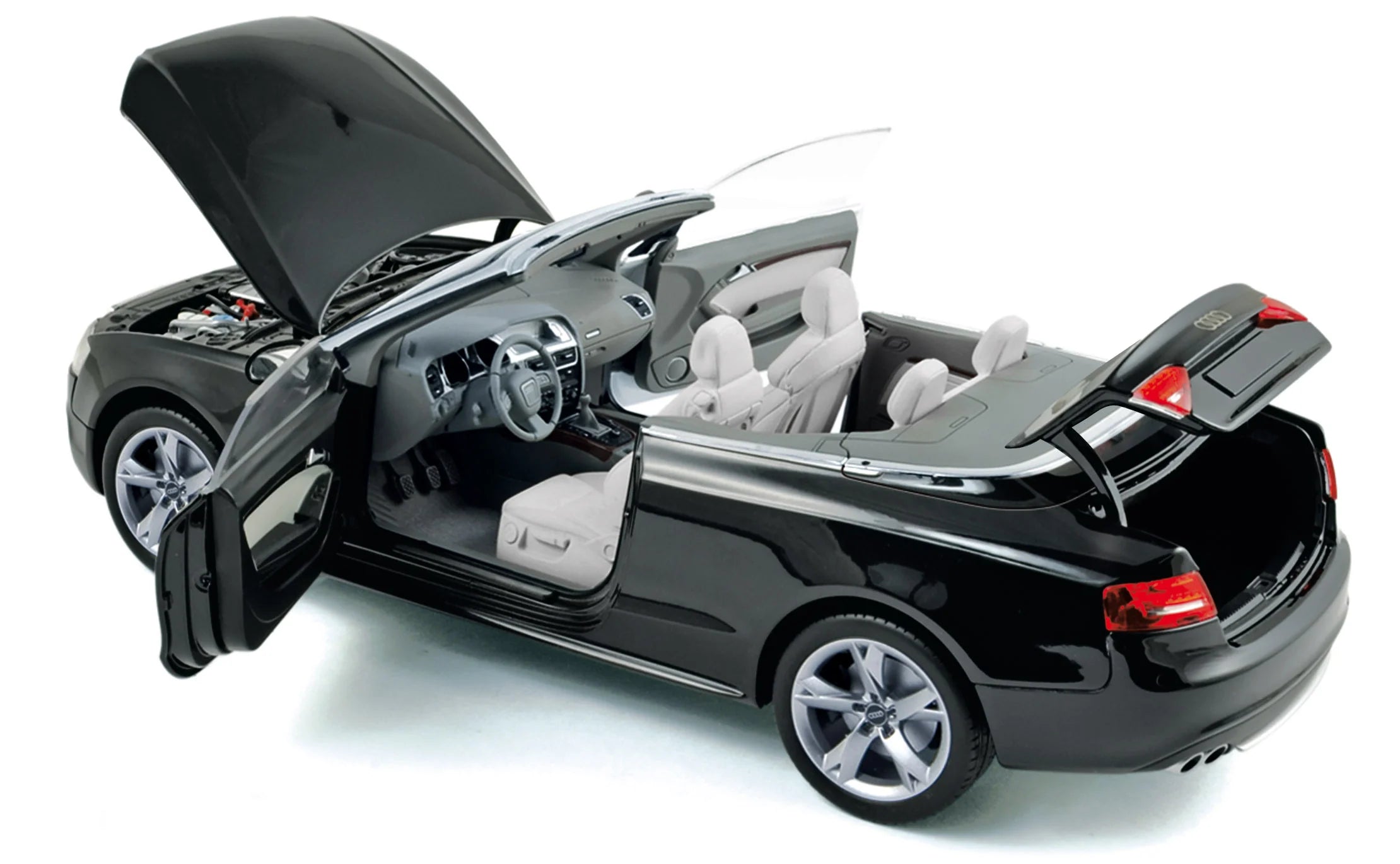 Audi A5 Cabriolet 2009 Noir Brillant 1:18